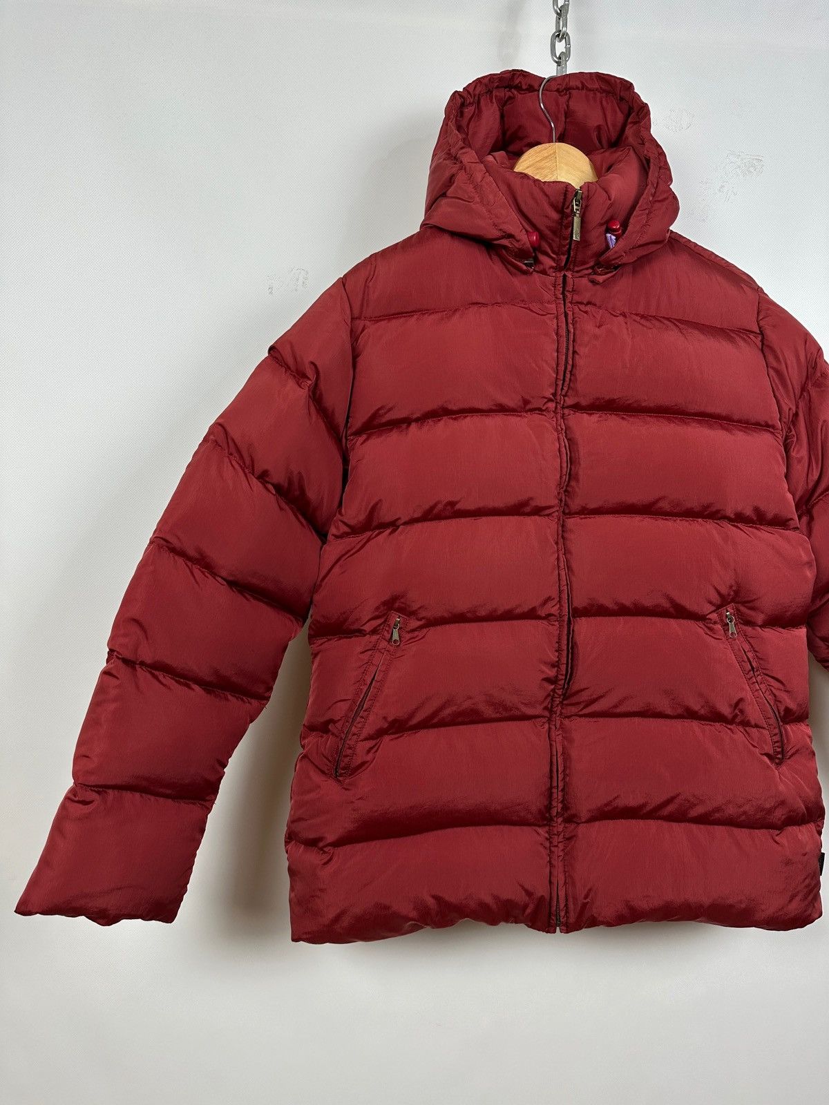Moncler Vintage Moncler Nylon/Down Burgundy Puffer Jacket Size US L / EU 52-54 / 3 - 8 Thumbnail