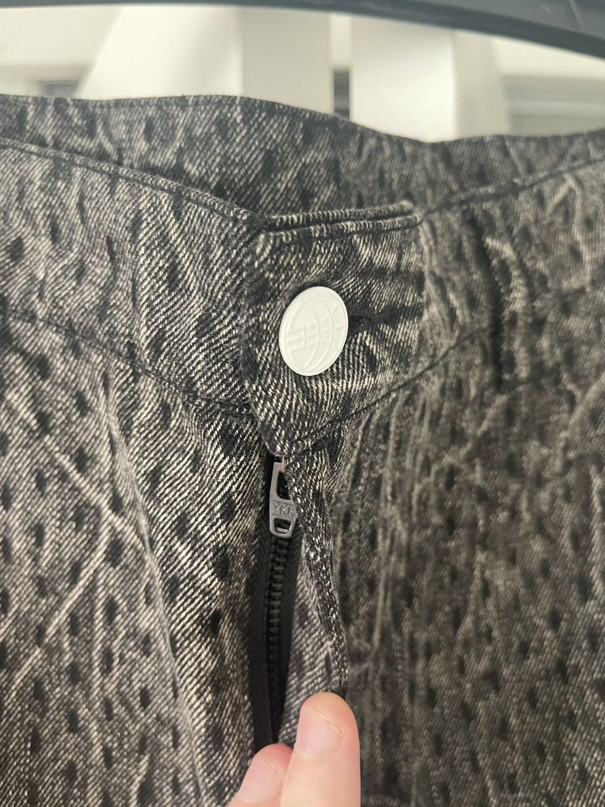 NAMESAKE Euphoric Black Prince Crinkle Wash Track Jeans Size US 32 / EU 48 - 8 Thumbnail