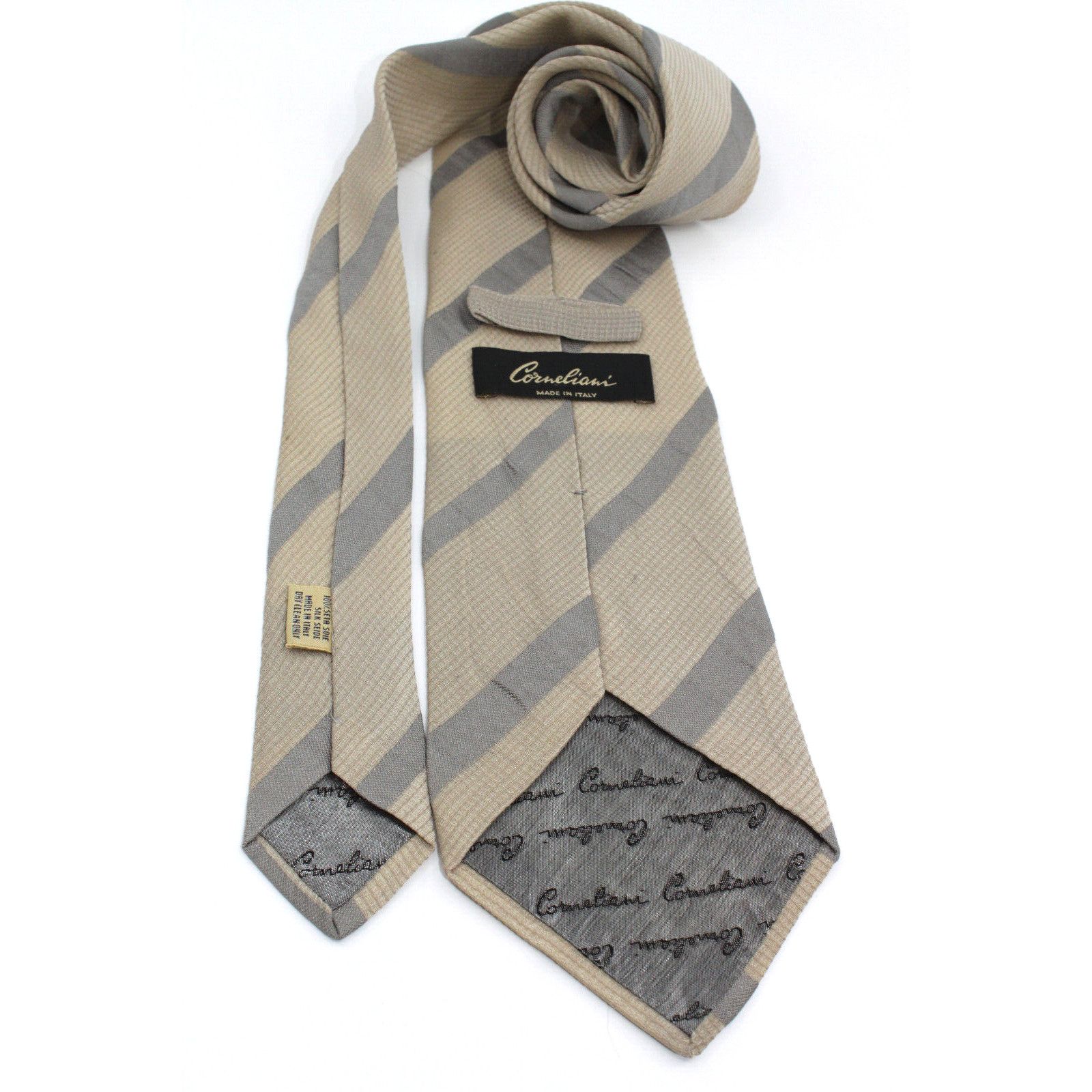 Corneliani 100% Authentic CORNELIANI Beige 100% Silk Tie Size ONE SIZE - 2 Thumbnail