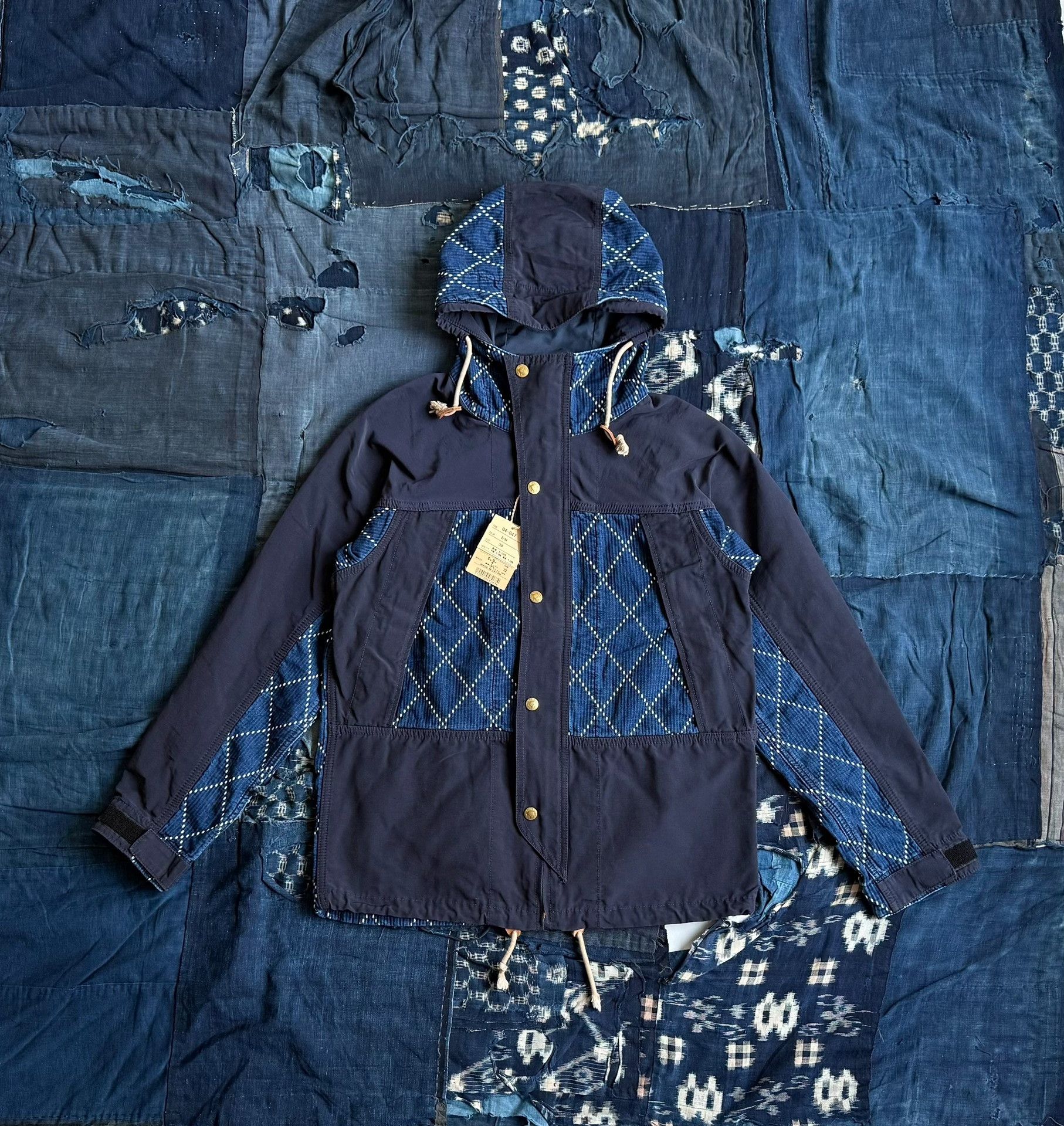Studio D'Artisan Studio D'Artisan Indigo Sashiko Trench Jacket Size US M / EU 48-50 / 2 - 1 Thumbnail
