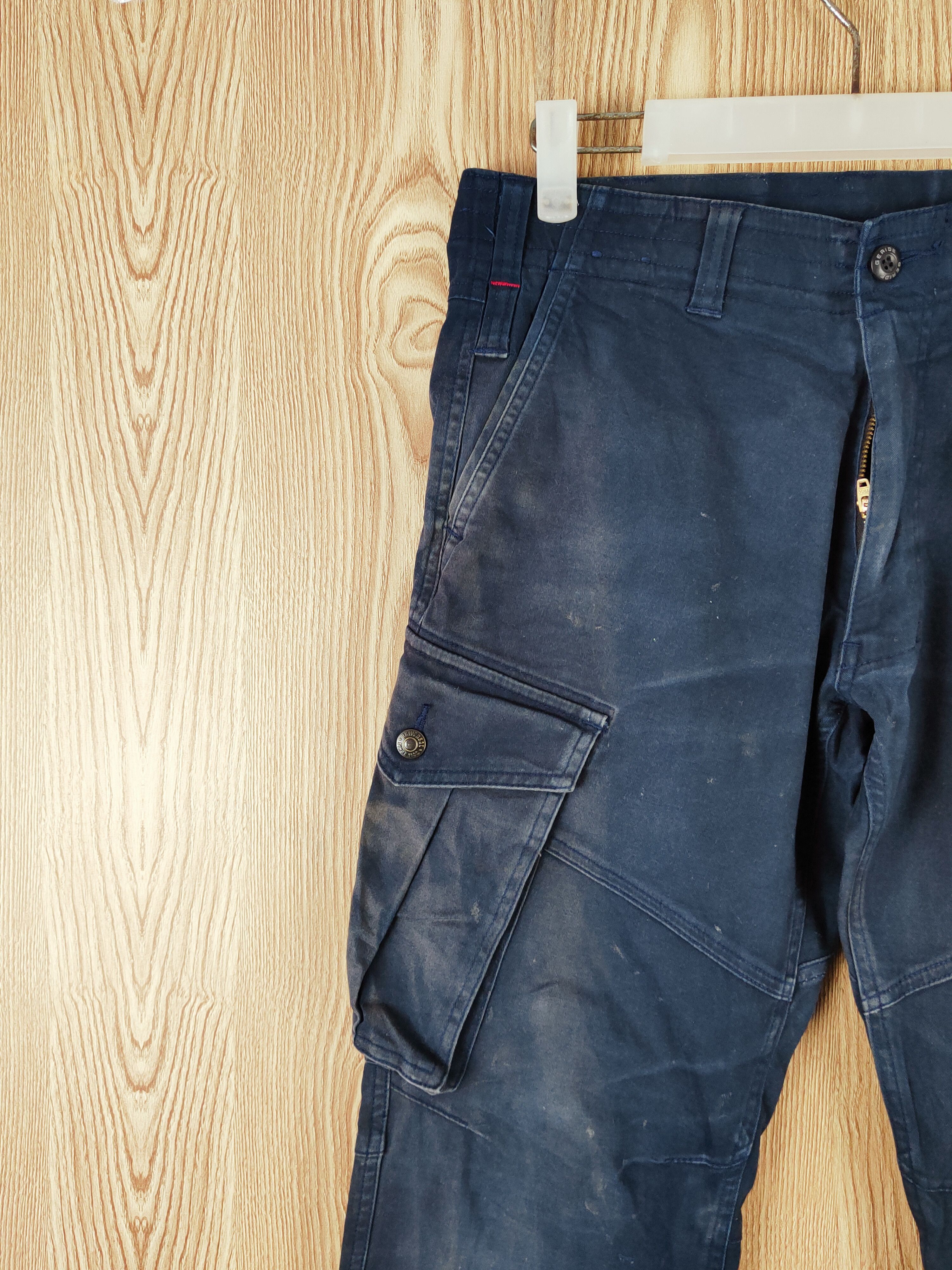 Japanese Brand Geride Dark Blue Multipocket Tactical Cargo Pants #S2788 Size US 31 - 3 Thumbnail