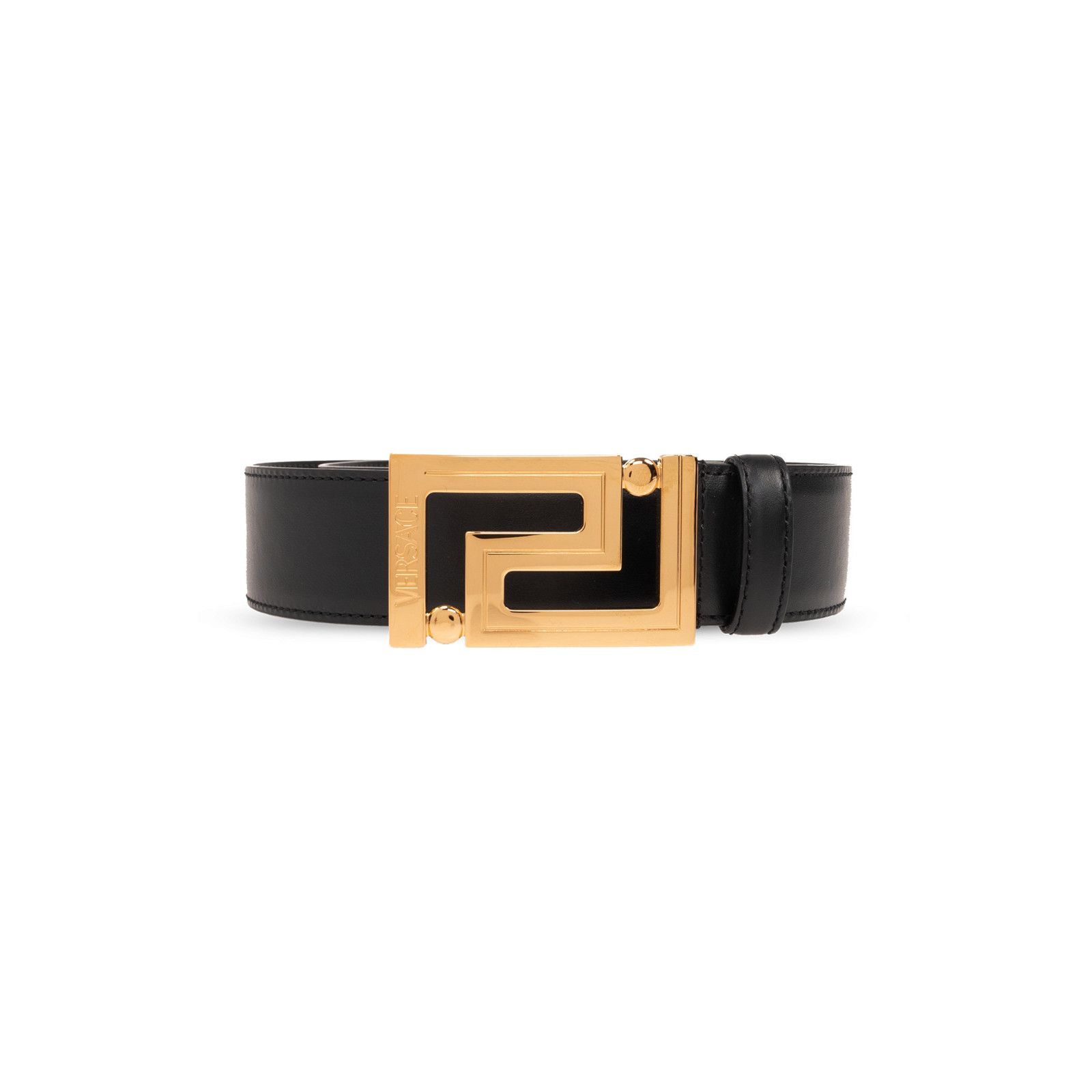 Versace VERSACE Black Leather Belt New & Authentic (Men's size:80;) Size ONE SIZE - 1 Thumbnail