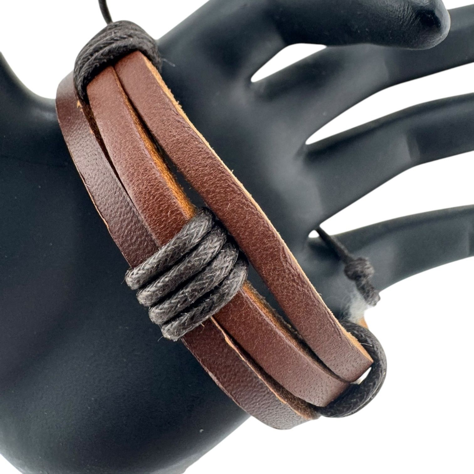Other Feral Braided Leather Cuff: Adjustable Anarchy for Any Wrist Size ONE SIZE - 1 Thumbnail