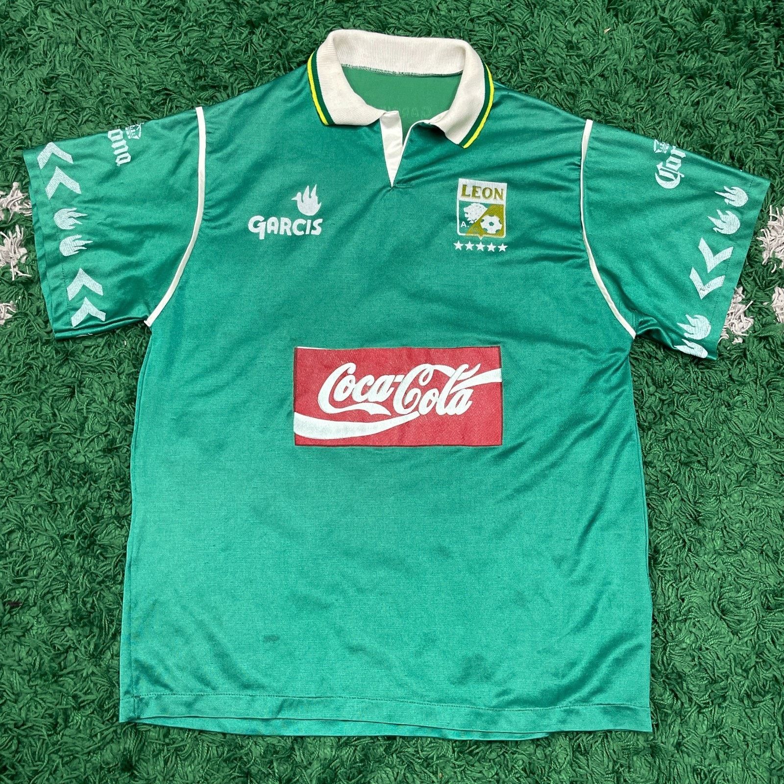 Vintage Vintage Cruzeiro Club León 1995/96 home soccer jersey green Size US L / EU 52-54 / 3 - 1 Thumbnail