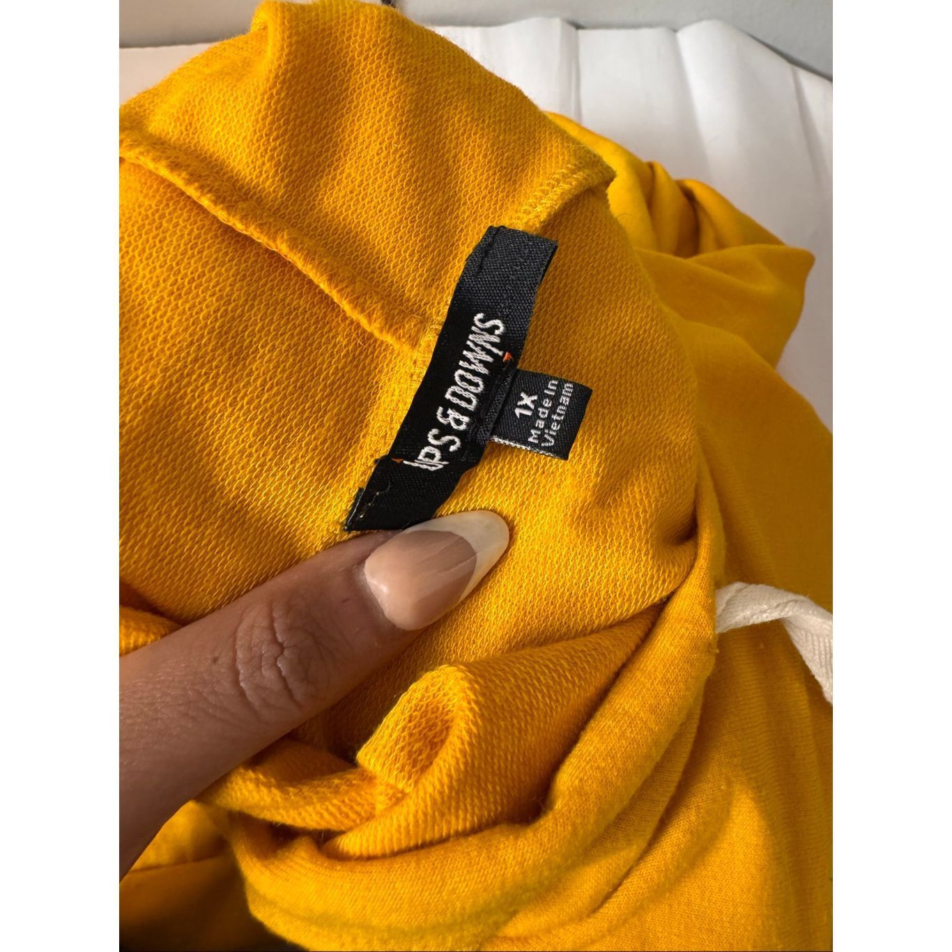 Other Ups & Downs Yellow Ruffle Sleeve Hoodie Dress Women’s 1X Size XL / US 12-14 / IT 48-50 - 5 Thumbnail
