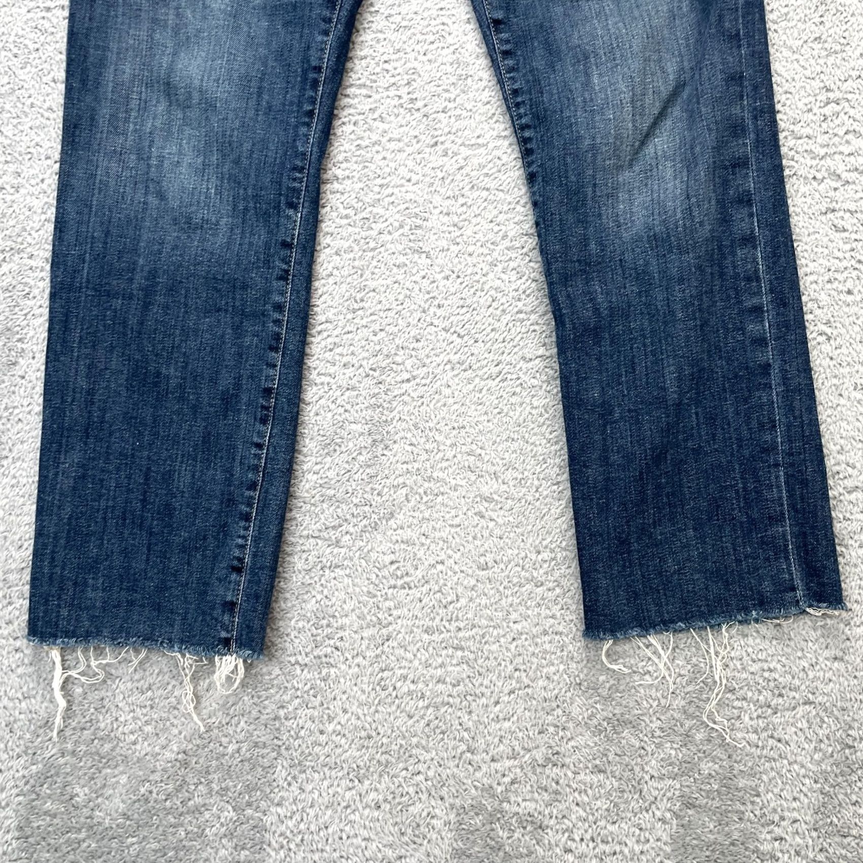 Vintage Joes Jeans Womens 27 Blue Cropped Straight Leg Denim Cotton Mid Rise Raw Hem Jeans Size 27" / US 4 / IT 40 - 5 Thumbnail