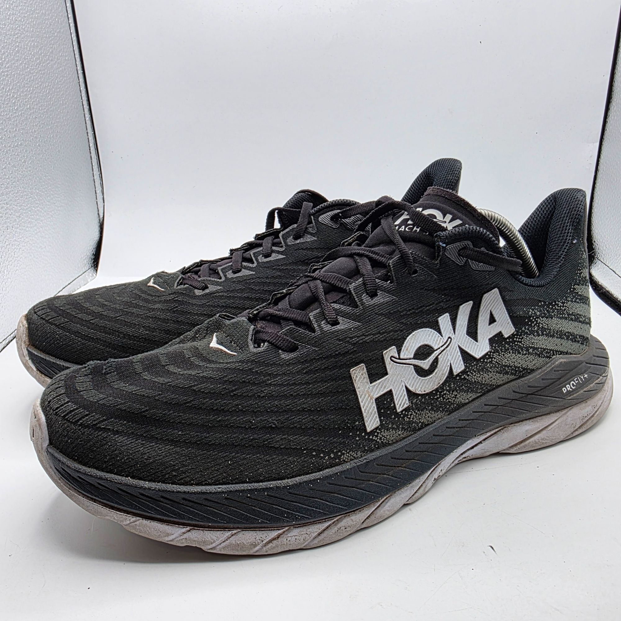 Hoka Hoka One One Mach 6 Mens Size 13 D Black White Athletic Shoe Size US 13 / EU 46 - 4 Thumbnail