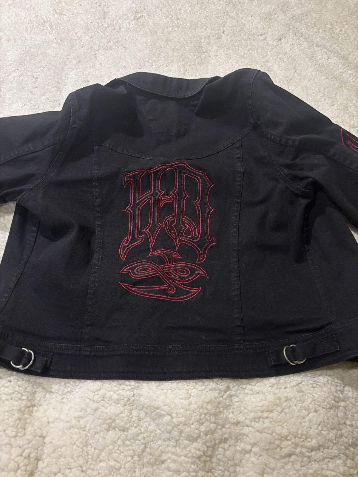Harley Davidson Black denim jacket0241 Size M / US 6-8 / IT 42-44 - 8 Thumbnail