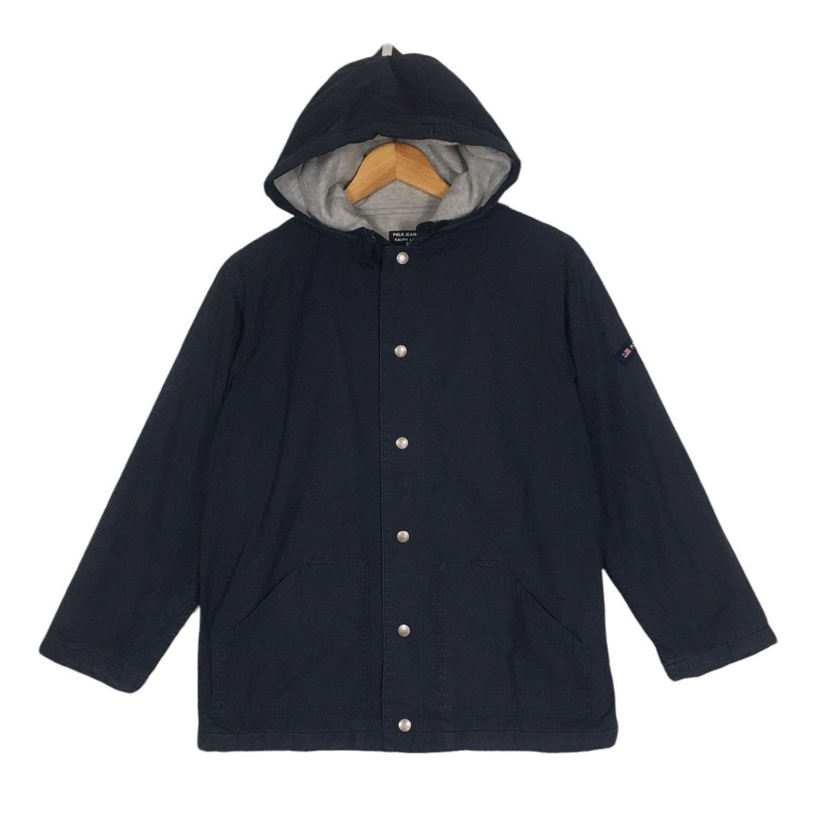 Designer Polo Jeans Co Ralph Lauren Hoddie Pullover SnapButton Jacket Size S / US 4 / IT 40 - 1 Thumbnail