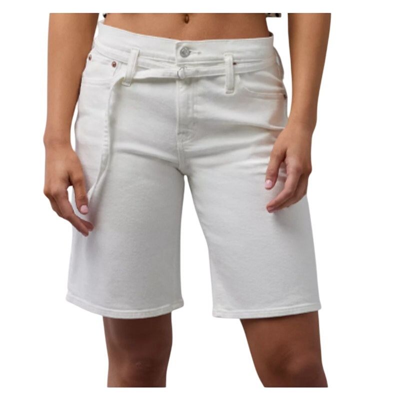 American Eagle Outfitters New AEO Women Size 2 Bermuda Stretch Denim High-Waisted Jort Size 26" / US 2 / IT 38 - 1 Thumbnail