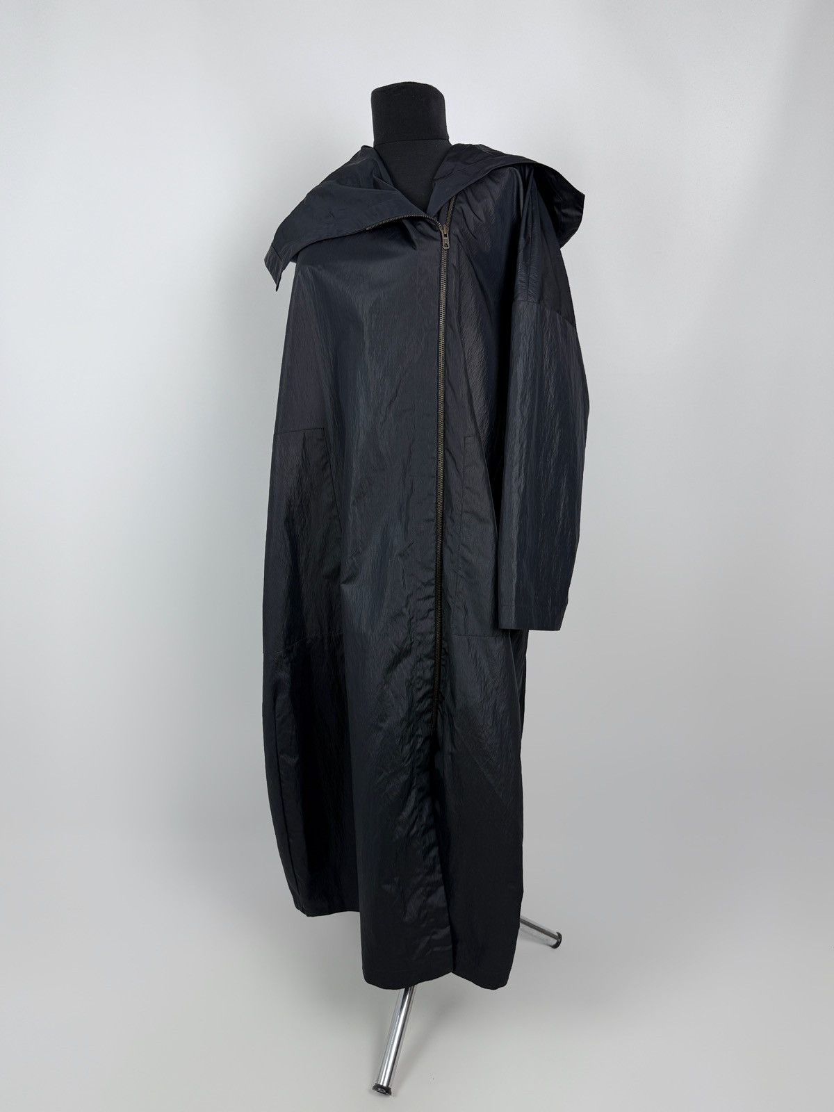 Manuelle Guibal Paris Assymetric Zip Hooded Rain Coat