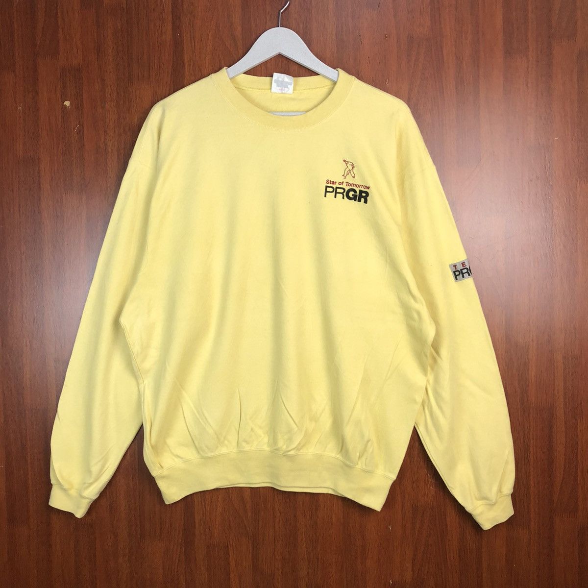 Japanese Brand × Vintage PRGR Yellow Sweatshirt #7547 Size US L / EU 52-54 / 3 - 1 Thumbnail