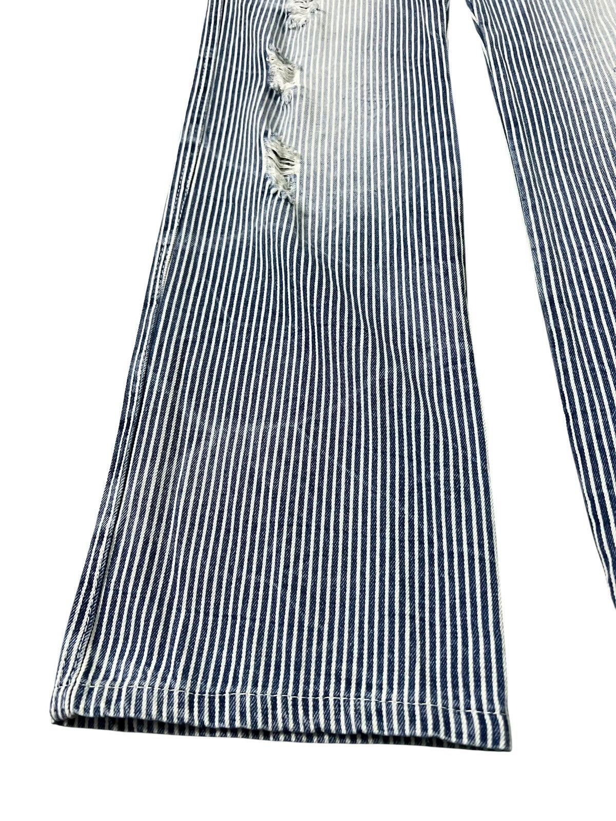 Japanese Brand 💥Double Waist💥Colza Distress Hickory Patchwork Jean Size US 32 / EU 48 - 7 Thumbnail