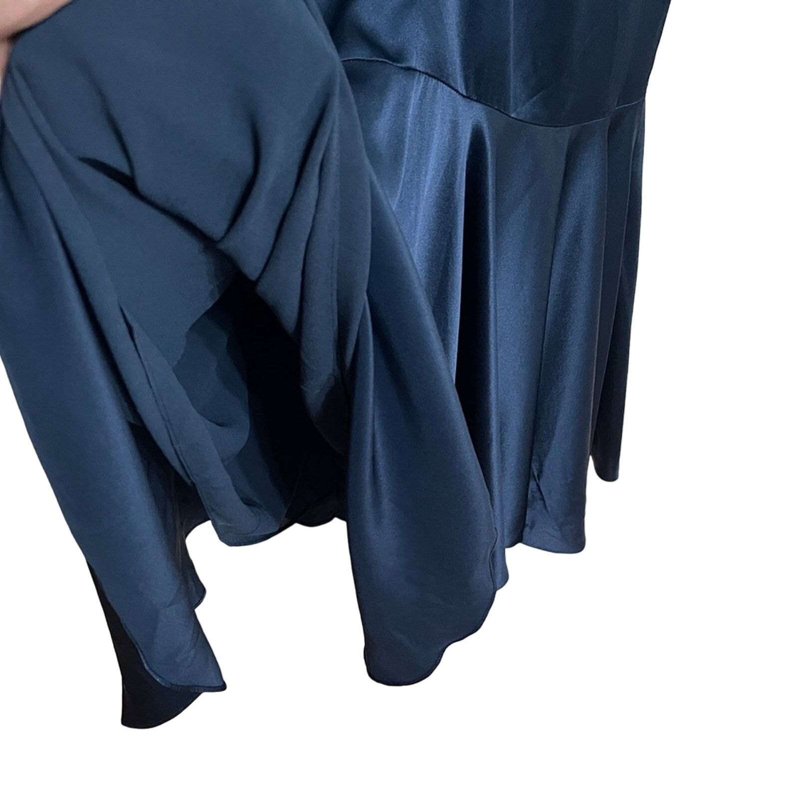 Cinq a Sept CINQ A SEPT VELDA DRESS PEACOCKBLUE SILK MIDI SIZE 0/XS Size XS / US 0-2 / IT 36-38 - 7 Thumbnail
