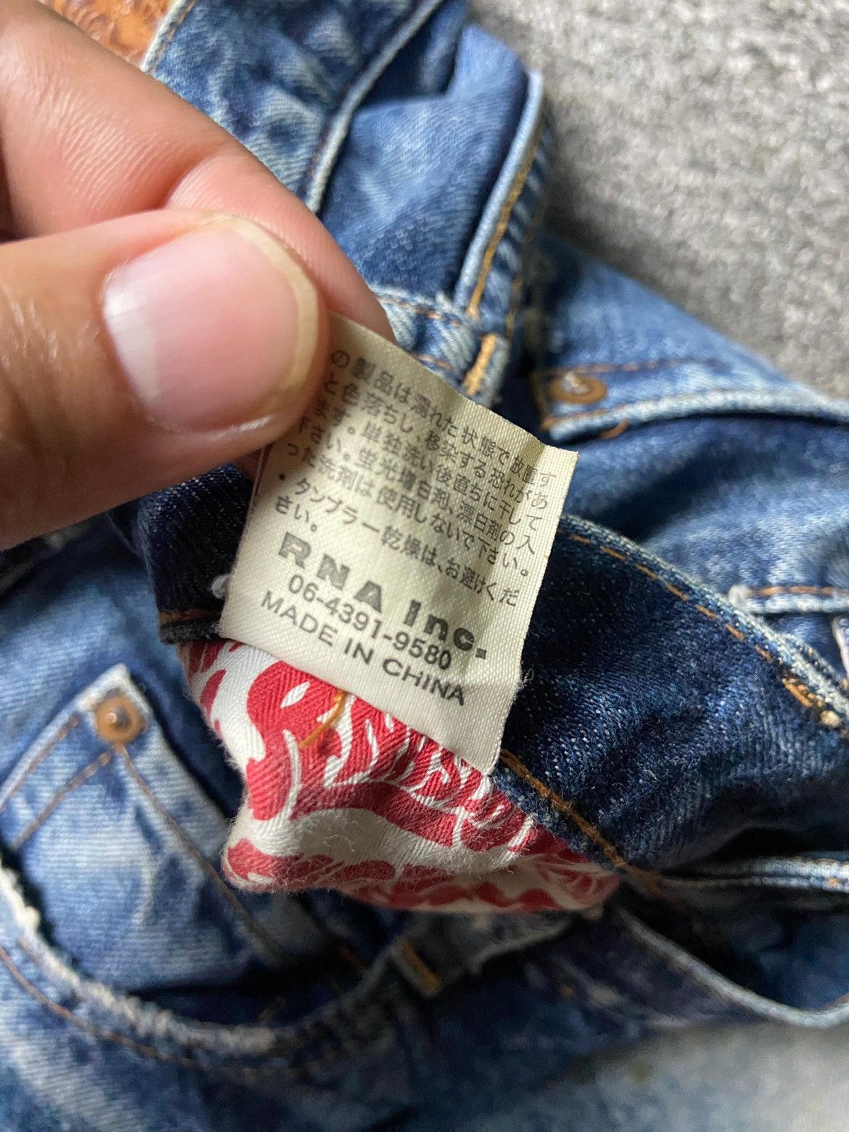 Japanese Brand RNA Slang Distressed Seditionaries Patchwork Jeans (157) Size US 28 / EU 44 - 5 Thumbnail
