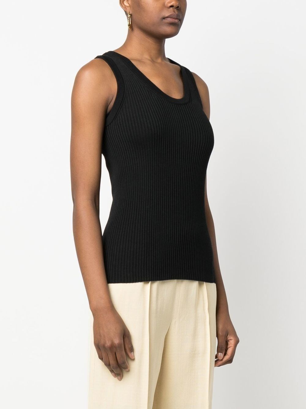 Jil Sander o1y1025 Sleeveless Sweater in Black Size XS / US 0-2 / IT 36-38 - 2 Thumbnail