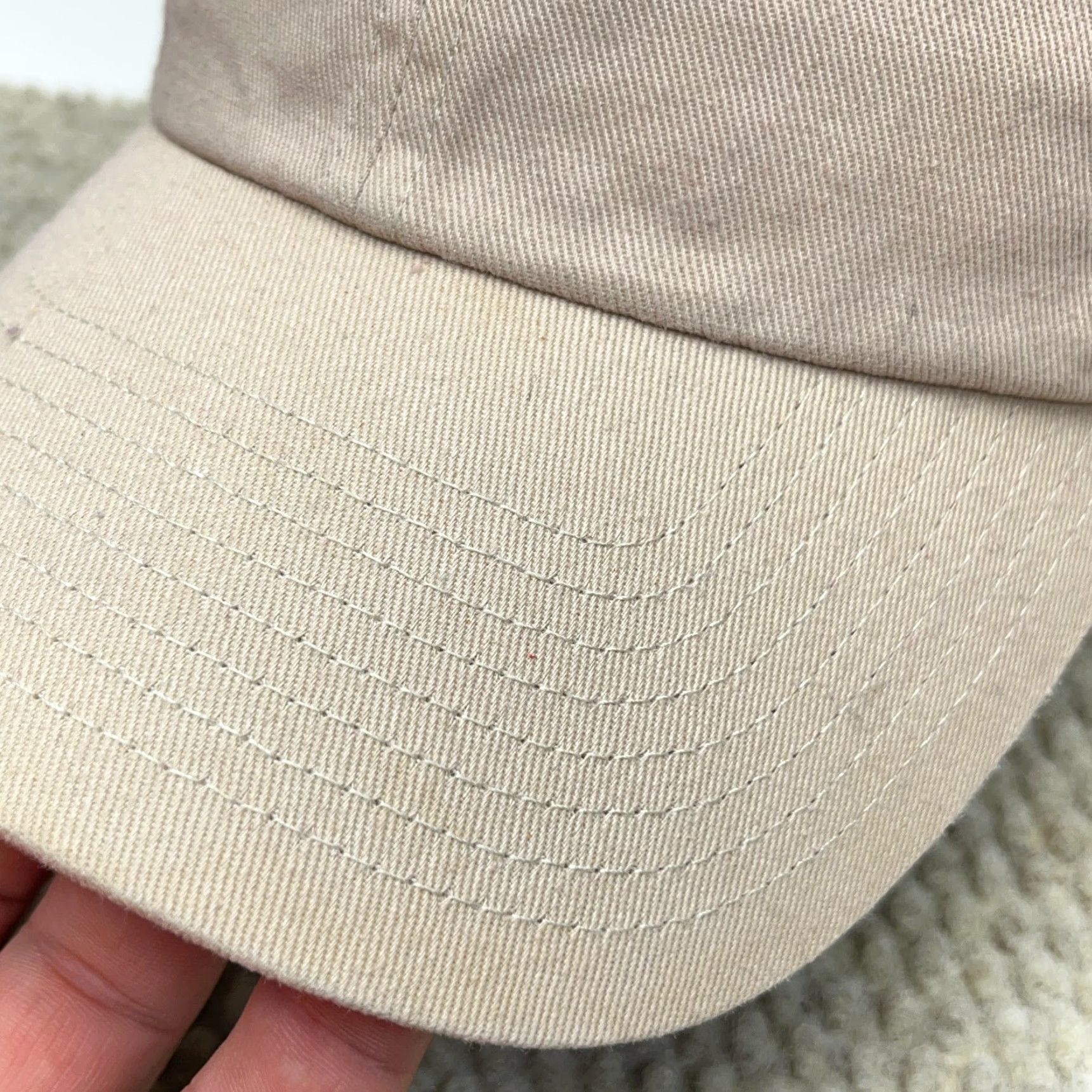 Nike NIKE Adjustable Snapback Hat Beige Swoosh Twill Classic Outdoor Mens Size ONE SIZE - 5 Thumbnail