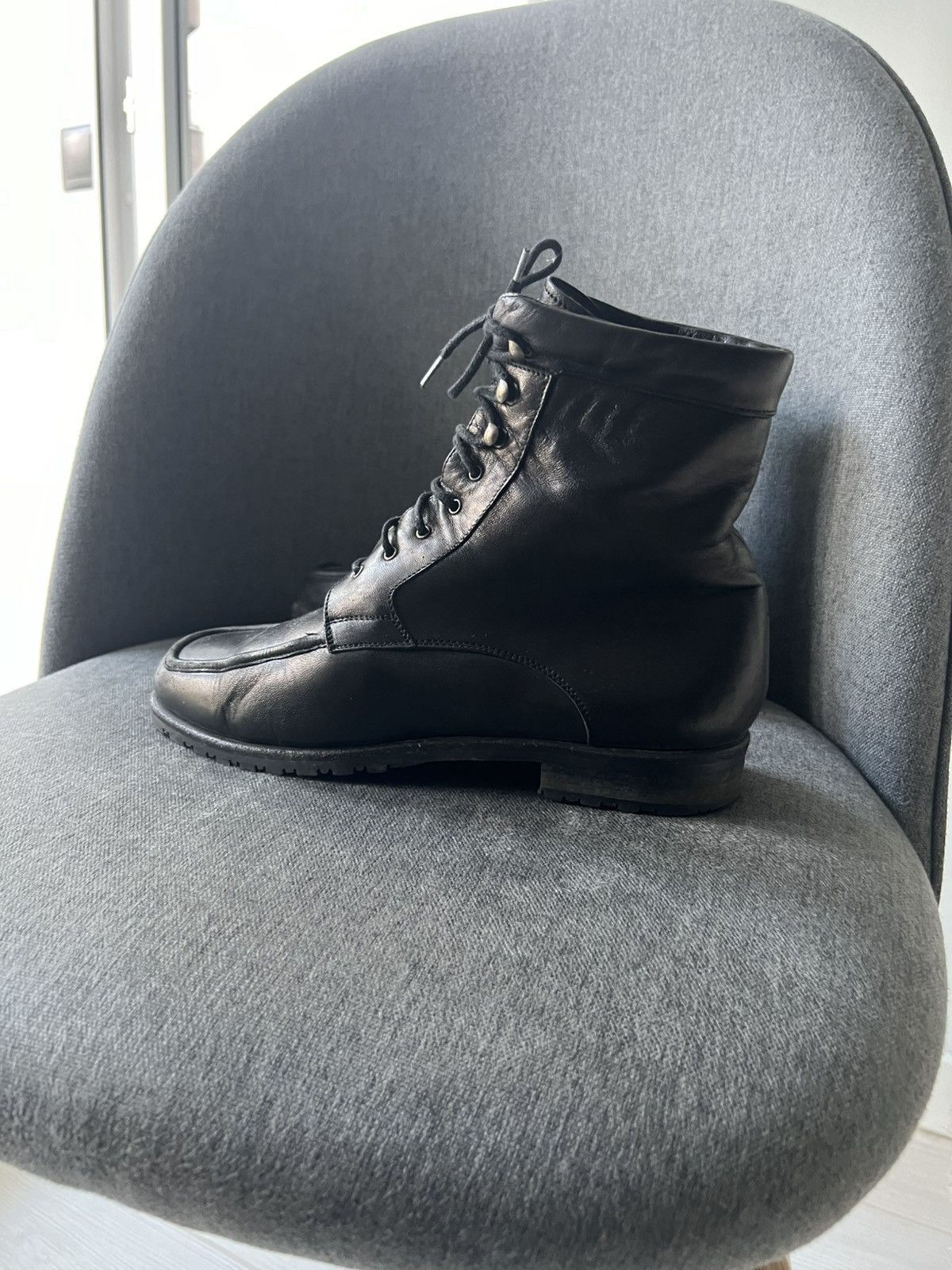Bally Bally Leather Boot Lace Up Lug Sole Vintage Size US 5.5 / EU 38 - 14 Thumbnail