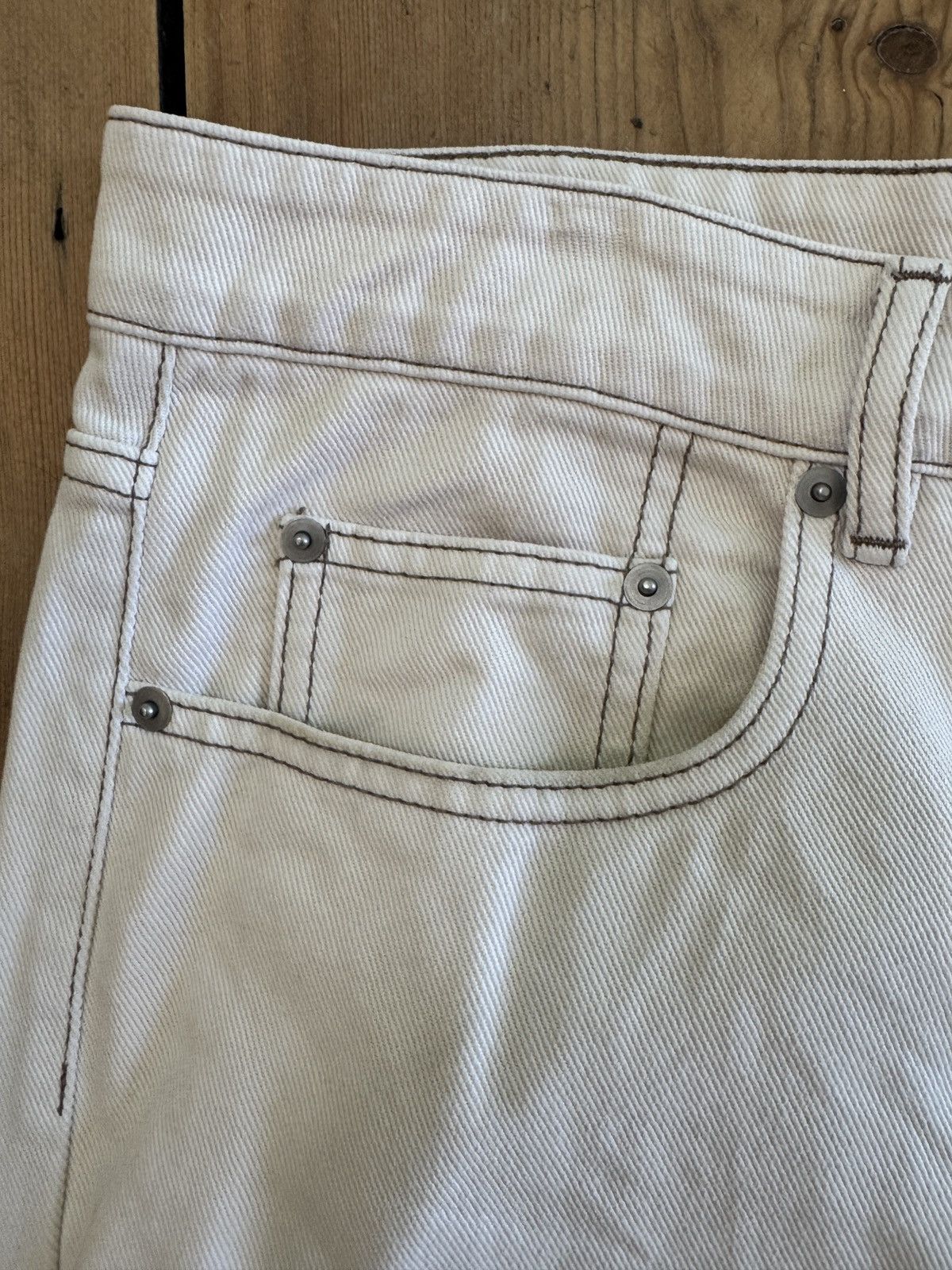 Rick Owens Drkshdw Fogachine cropped Collapse jeans in natural Size US 34 / EU 50 - 4 Thumbnail
