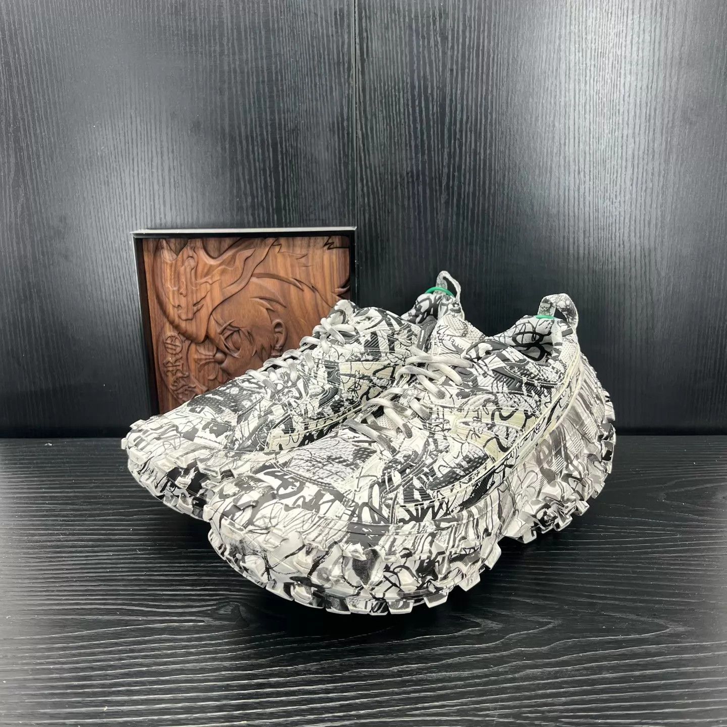 Balenciaga Balenciaga Tire Sneaker Doodle Print 45 Worn Once Like New Size US 12 / EU 45 - 1 Thumbnail