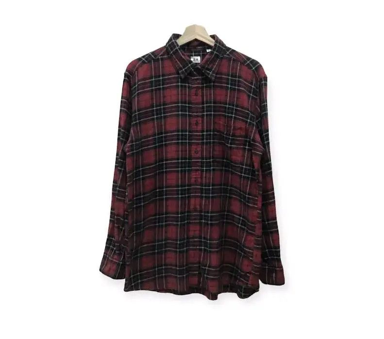 Uniqlo Japanese Brand Uniqlo Plaid Tartan Flannel Shirt Size US L / EU 52-54 / 3 - 1 Thumbnail