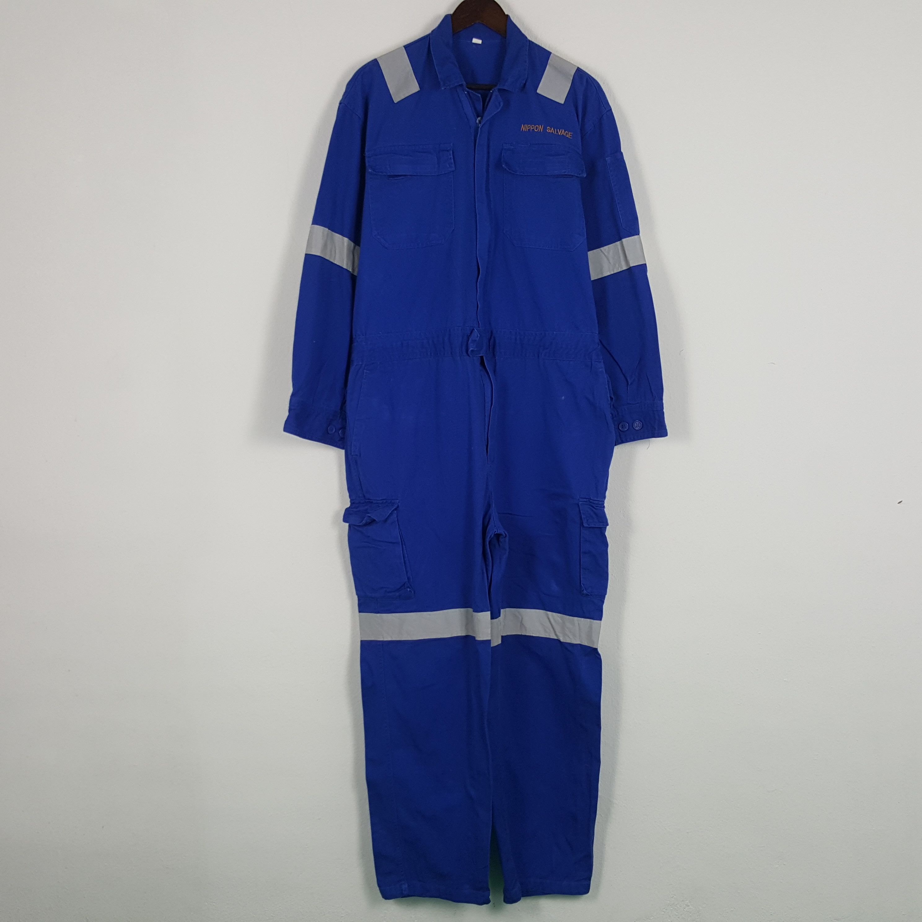 Japanese Brand × Vintage Vintage Nippon Salvage Coverall Jumpsuit Jacket Size US L / EU 52-54 / 3 - 5 Thumbnail