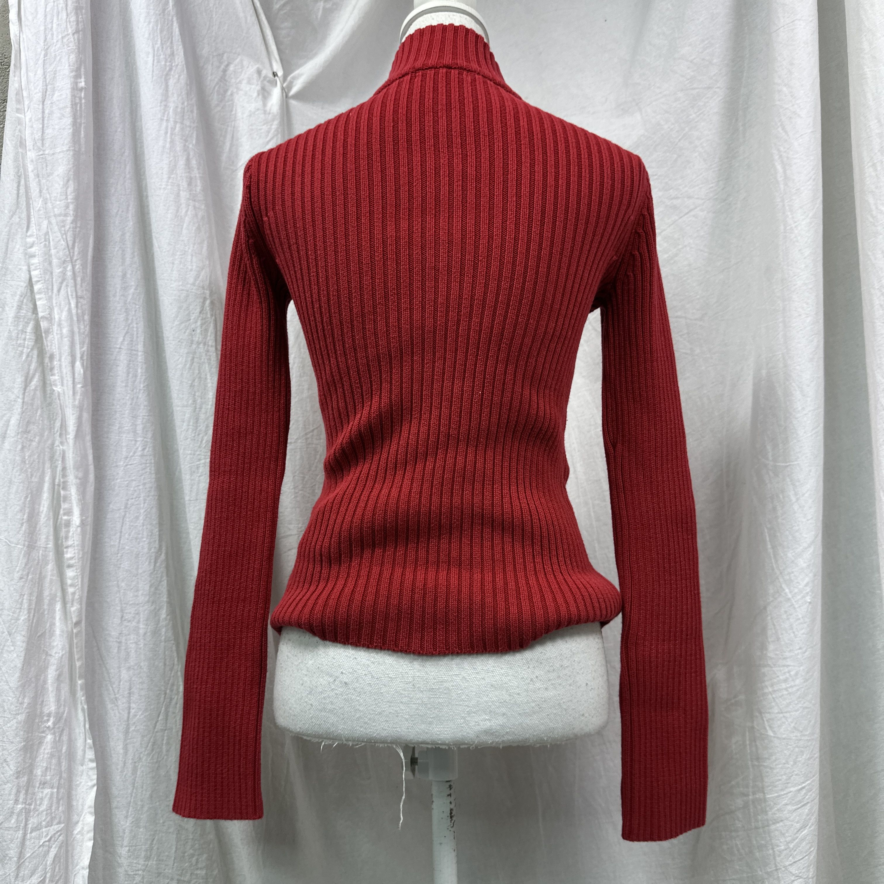 DKNY Vintage Casual Streetwear Ribbed 3/4 Zip Sweater Y2K Size US S / EU 44-46 / 1 - 9 Thumbnail