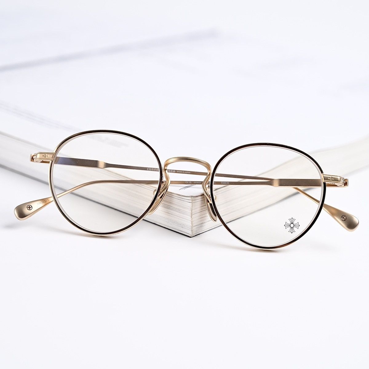 Chrome Hearts CHROME HEARTS THICK GOLD PLATED/ MATTE GOLD PLATED GLASSES Size ONE SIZE - 13 Thumbnail