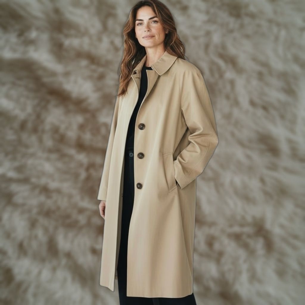 VINTAGE London Fog Trench Coat XL Beige Alpaca Lined USA Men Calibre Cloth Reeves Khaki Long Coat Button 100% Alpaca