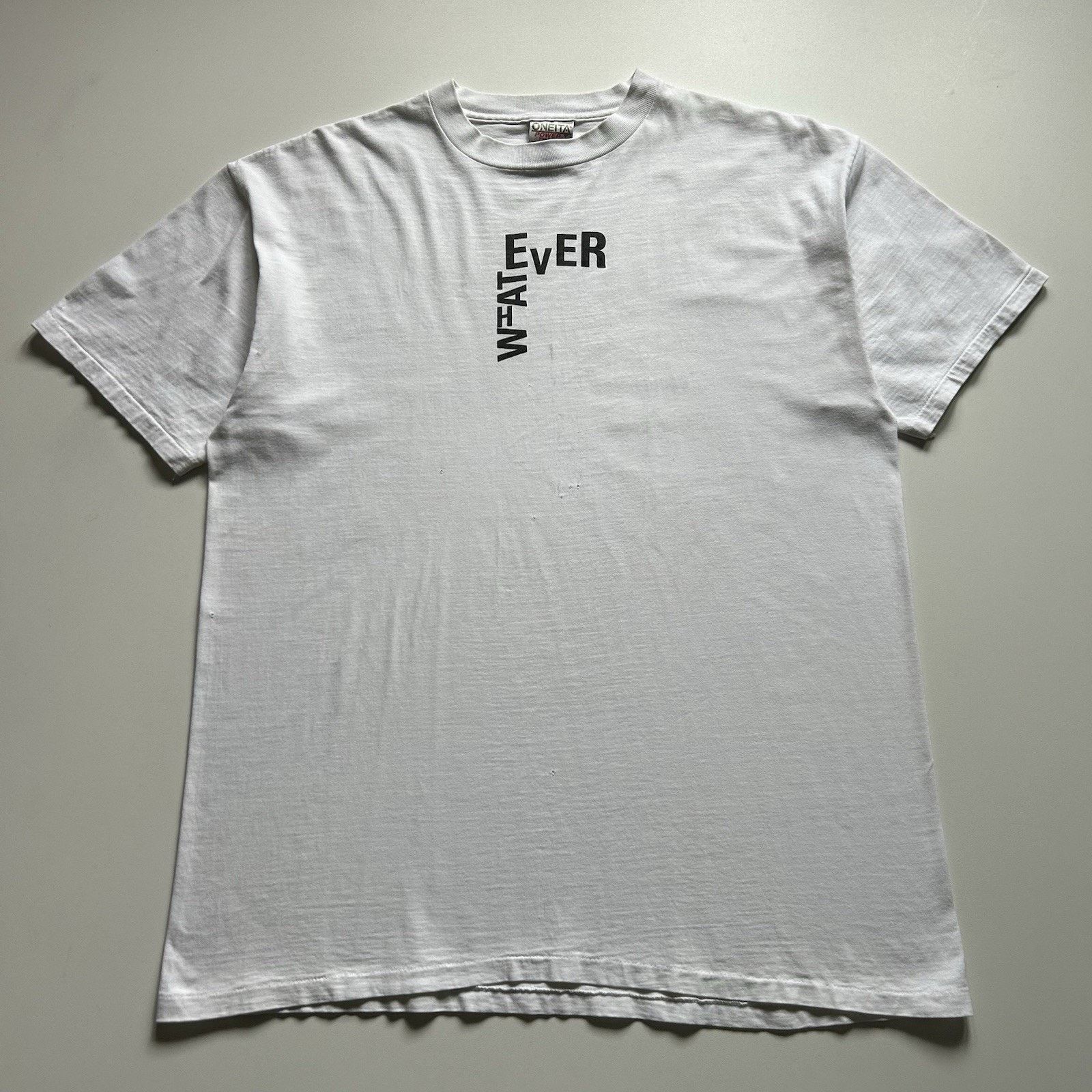 Vintage Vintage 90s Oneita T Shirt XL Whatever Funny Graphic Rare Size US XL / EU 56 / 4 - 1 Thumbnail