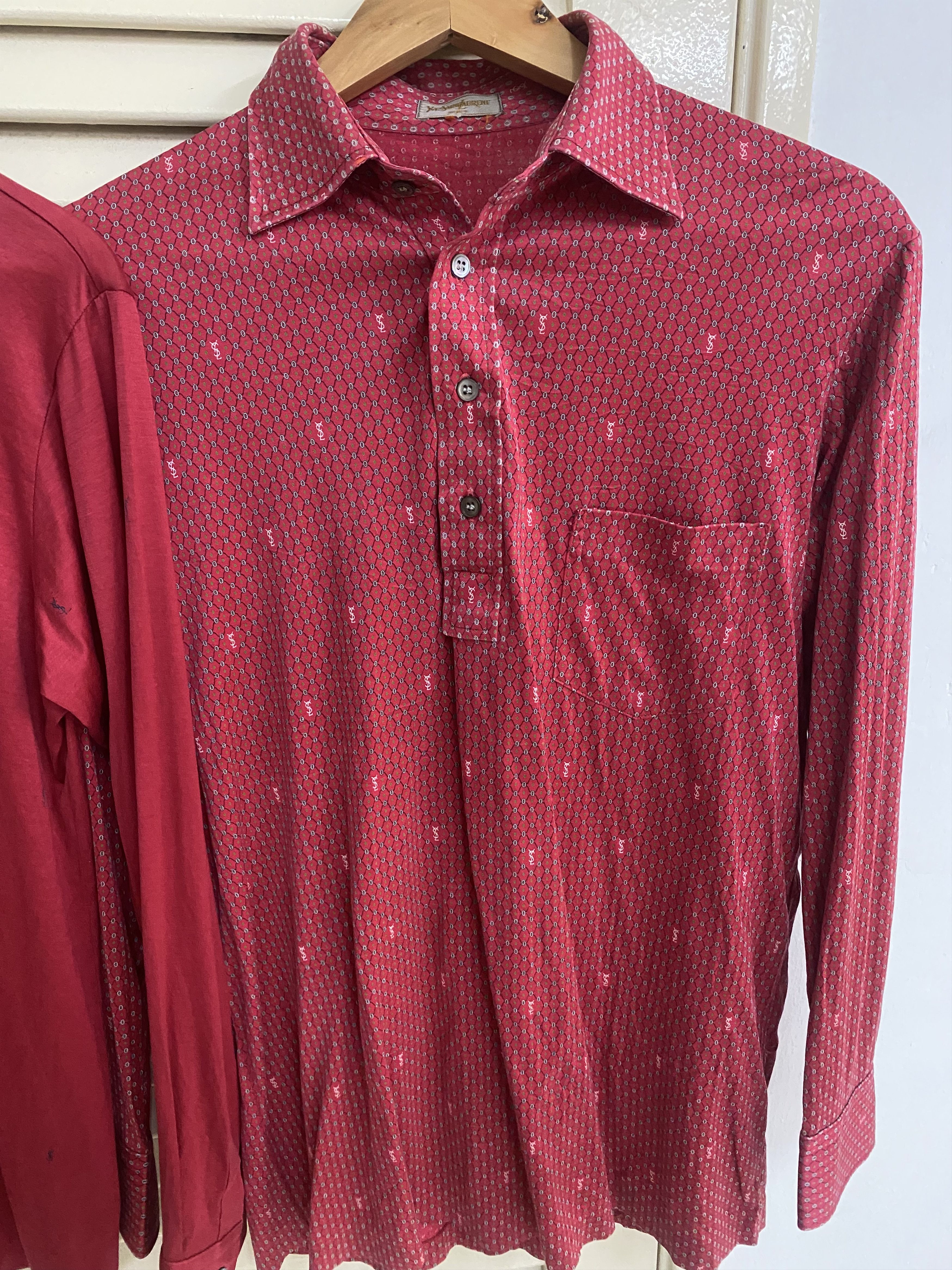 Saint Laurent Paris YSL Monogram Long Sleeve Shirt Lots of 2 Size US M / EU 48-50 / 2 - 8 Thumbnail