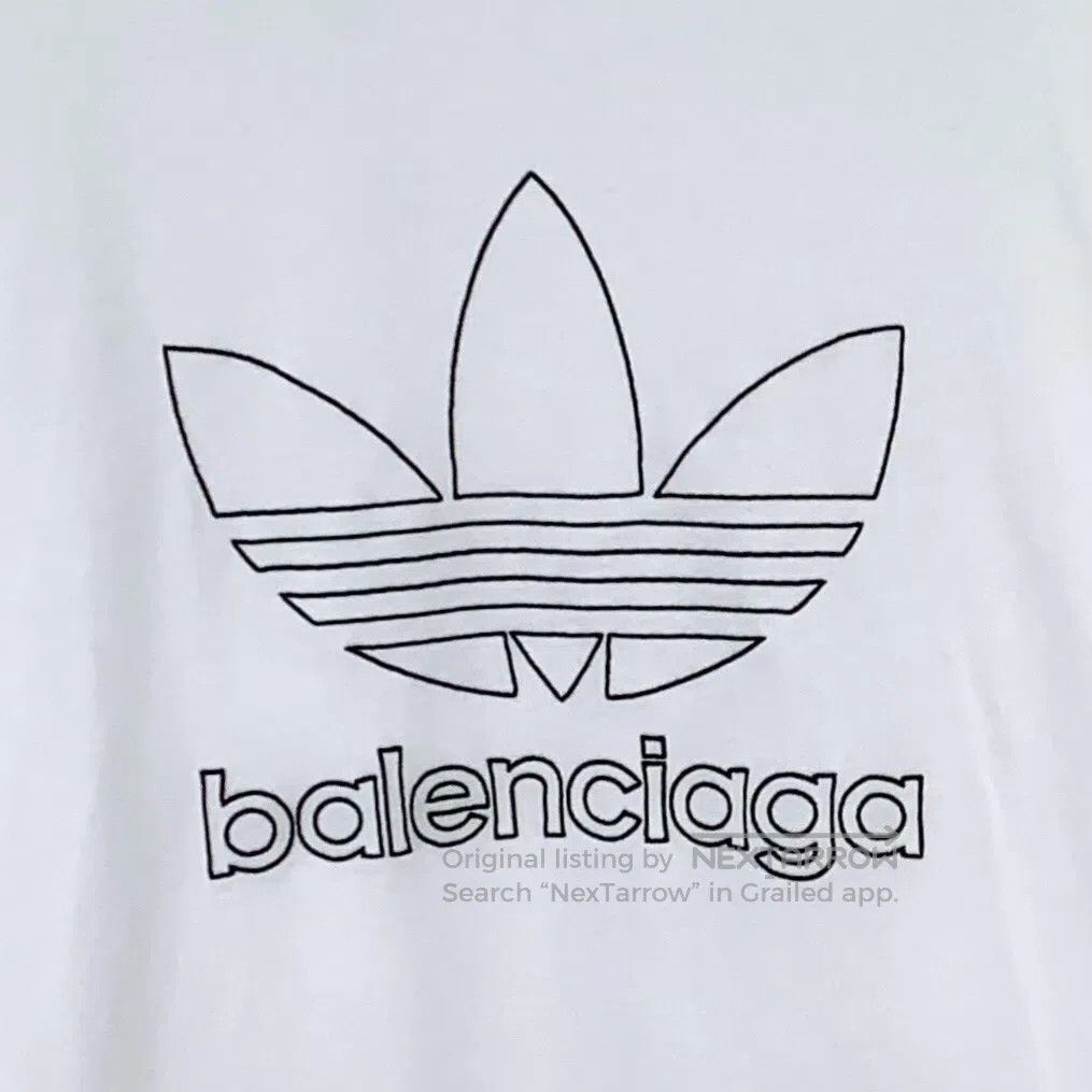 Balenciaga Balenciaga White logo print cotton round neck short sleeve Size US L / EU 52-54 / 3 - 4 Thumbnail