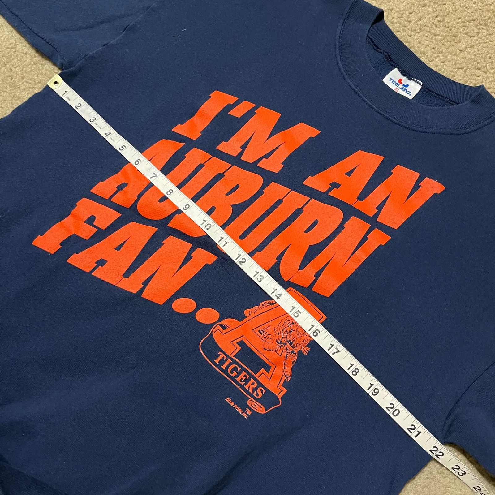 TEE JAYS Vintage Auburn Tigers “I’m An Auburn Fan… And Proud Of It!” Size US XL / EU 56 / 4 - 7 Thumbnail
