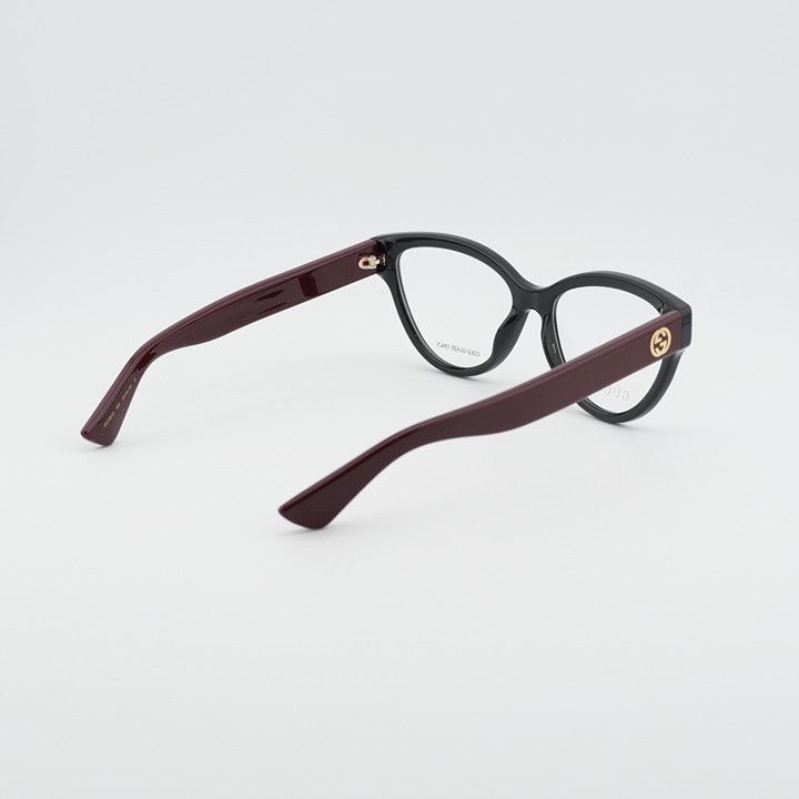 Gucci Gucci GG1581O 005 Eyeglasses Black 55mm Cat Eye Frame Size ONE SIZE - 4 Thumbnail