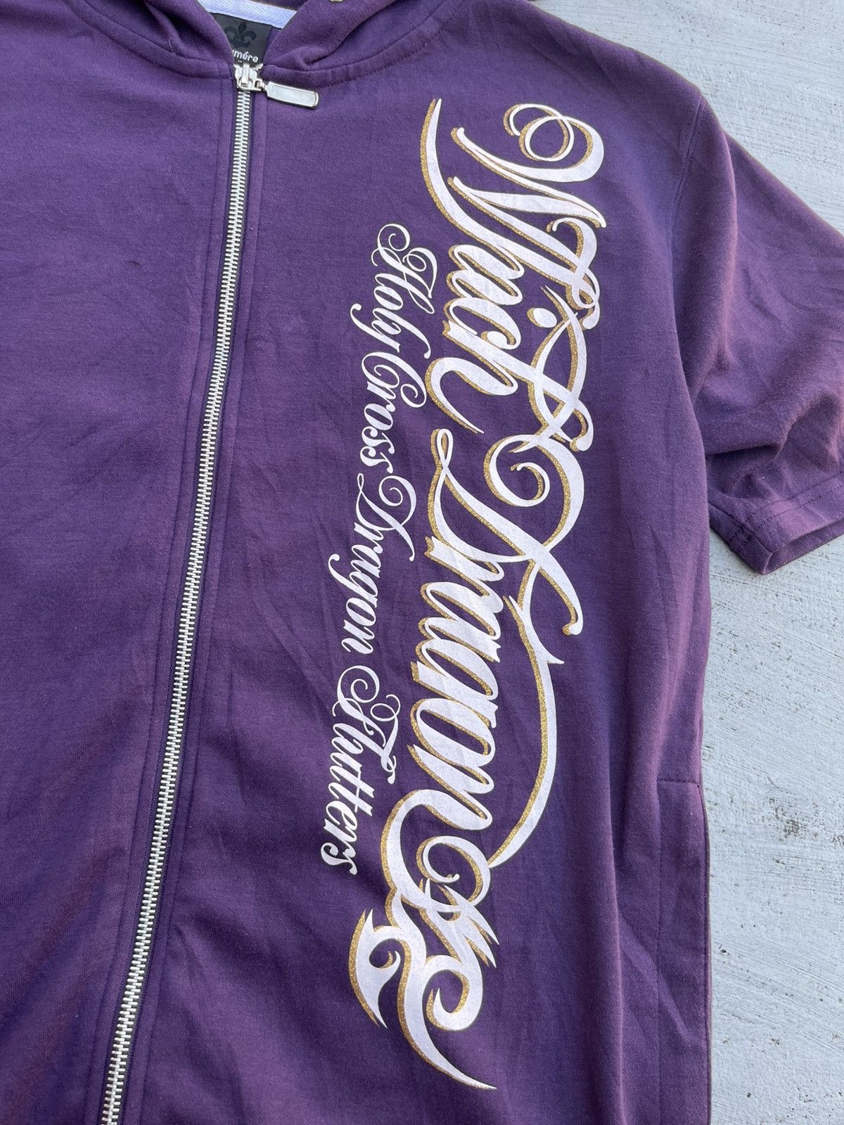 Beaumere BEAUMERE PURPLE TRIBAL POEM HOODIE PUNK Y2K Size US S / EU 44-46 / 1 - 7 Thumbnail