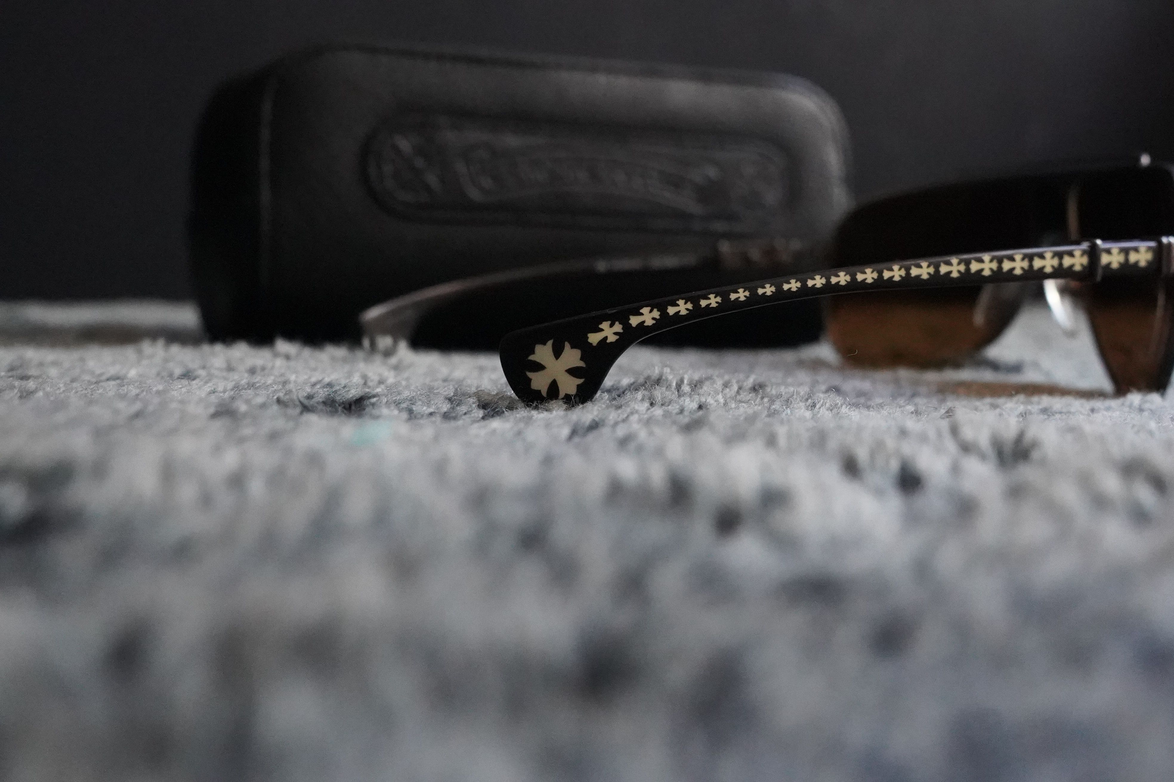 Chrome Hearts Chrome Hearts Double “D” 1 Aviator – Ebony & Ivory – Rare Size ONE SIZE - 2 Thumbnail