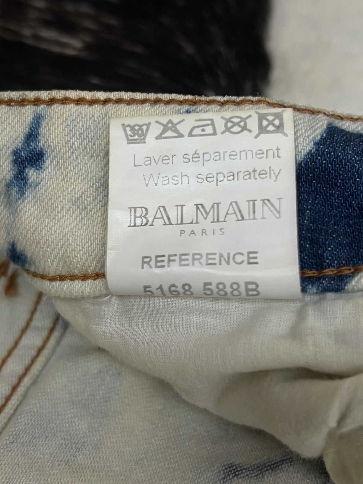 Balmain Balmain by Decarnin SS11 Tie-Dye Runway Biker Denim Jeans Size US 30 / EU 46 - 11 Thumbnail