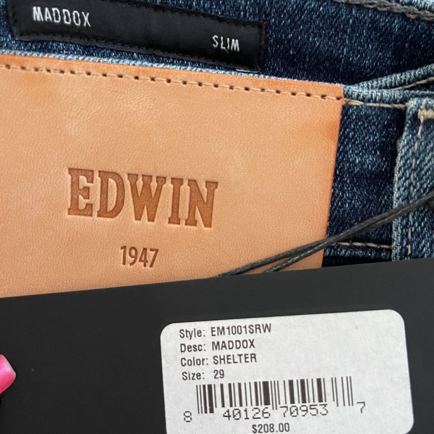 Edwin Edwin Denim Maddox Slim Jeans Shelter Sz 29 33" Inseam $208 Size US 29 - 4 Thumbnail