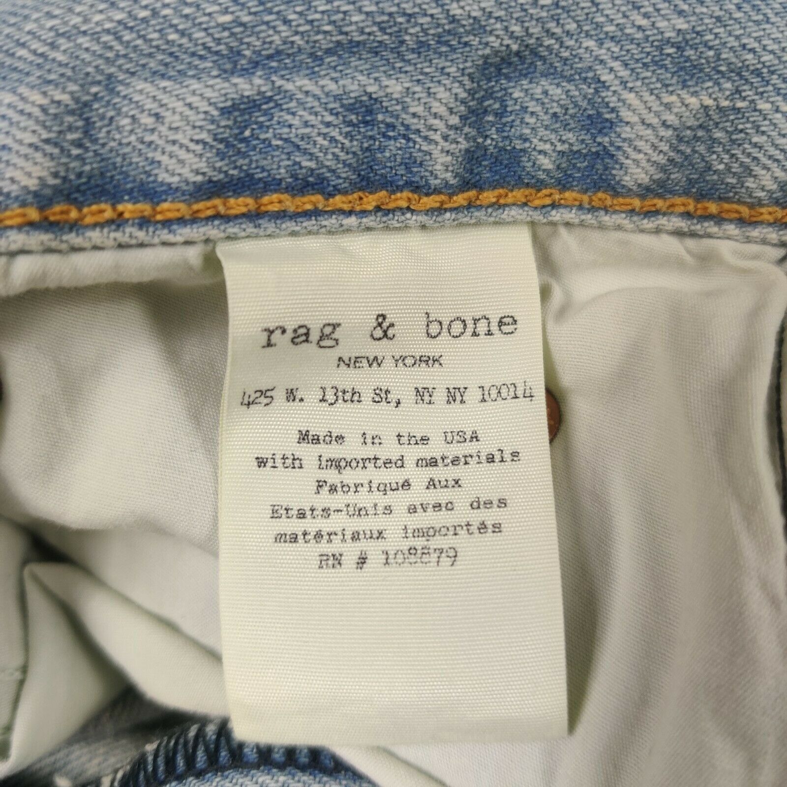 Rag & Bone rag & bone 26 High Rise Skinny Glena Jeans Light Wash Raw He Size 26" / US 2 / IT 38 - 13 Thumbnail