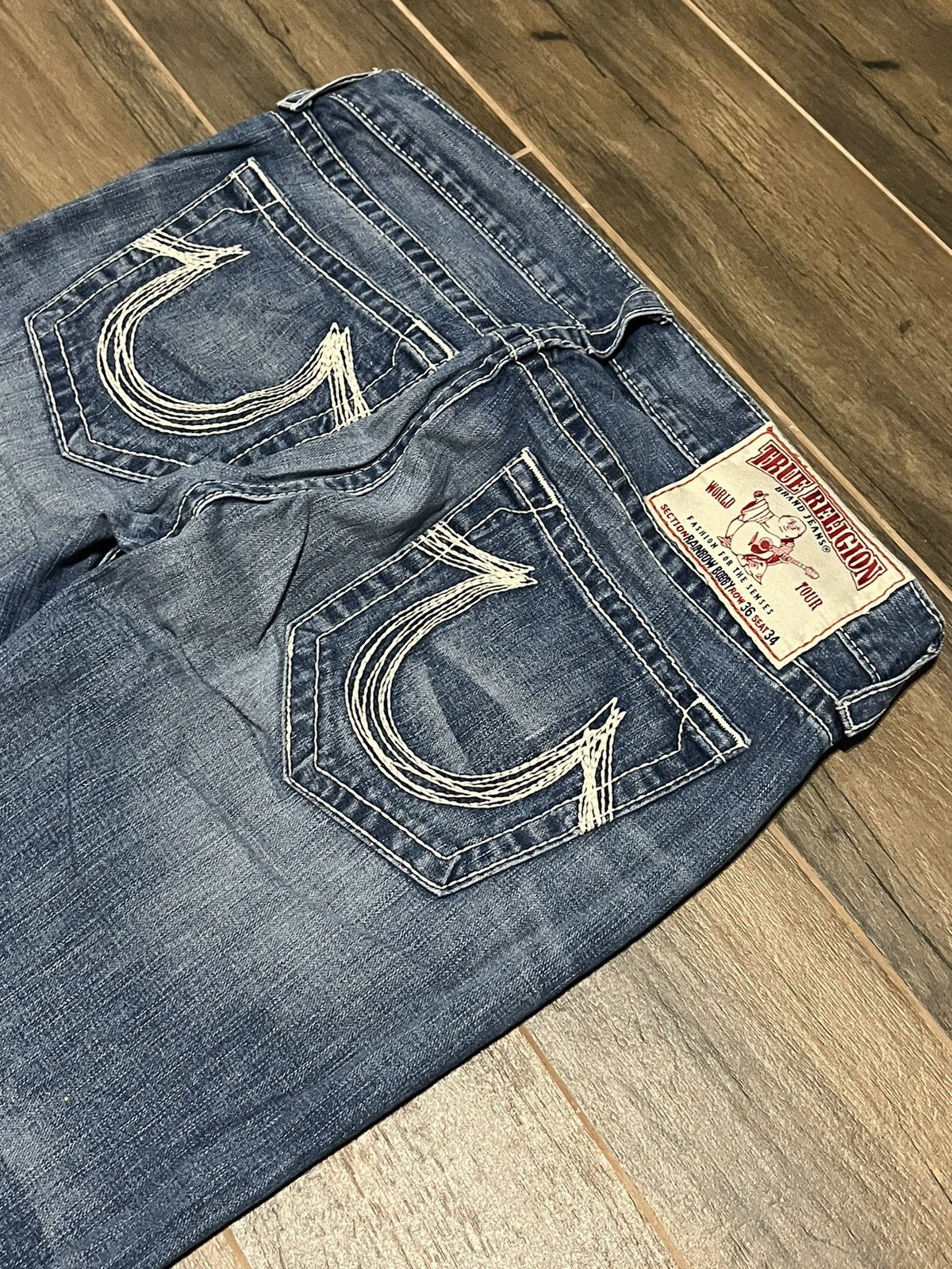True Religion × Vintage TRUE RELIGION BOBBY VINTAGE Y2K USA DENIM JEANS Size US 36 / EU 52 - 4 Thumbnail