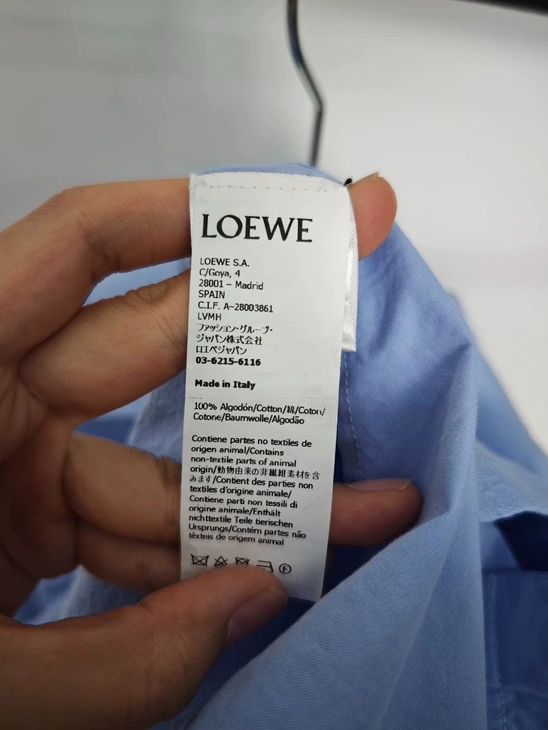 Loewe LOEWE Logo embroidered tie long sleeve shirt Size M / US 6-8 / IT 42-44 - 5 Thumbnail