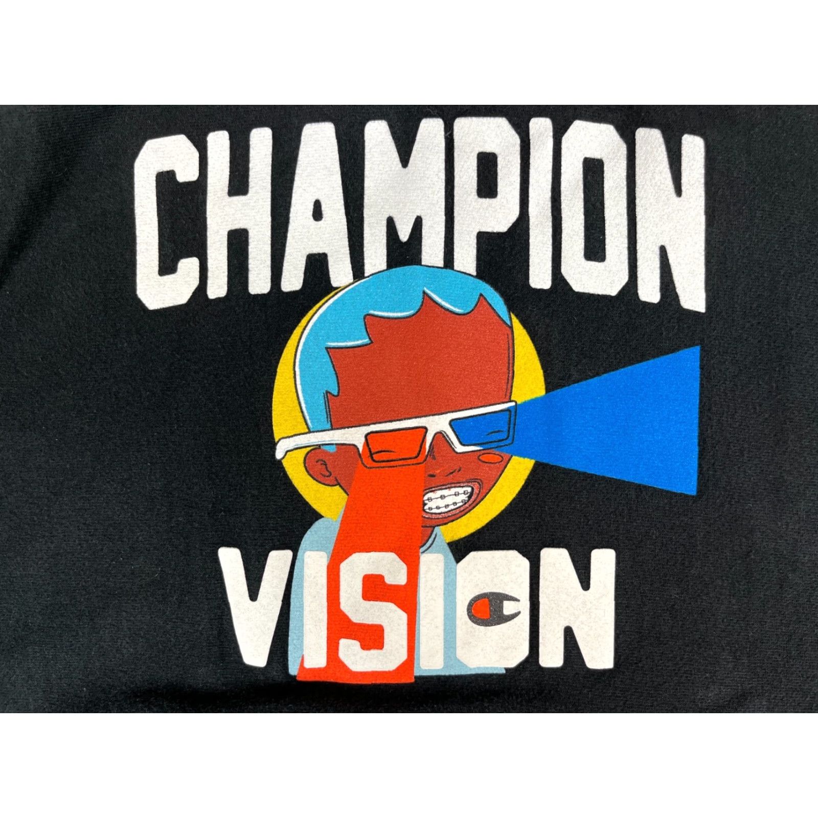 Champion Men's Champion x Hebru Brantley Vision Reverse Weave Hoodie M Black Logo Graphic Print Hoodie Mens Size US M / EU 48-50 / 2 - 5 Thumbnail