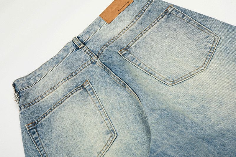 Vintage American retro washed whiskered wide-leg jeans for men Size US 32 / EU 48 - 5 Thumbnail