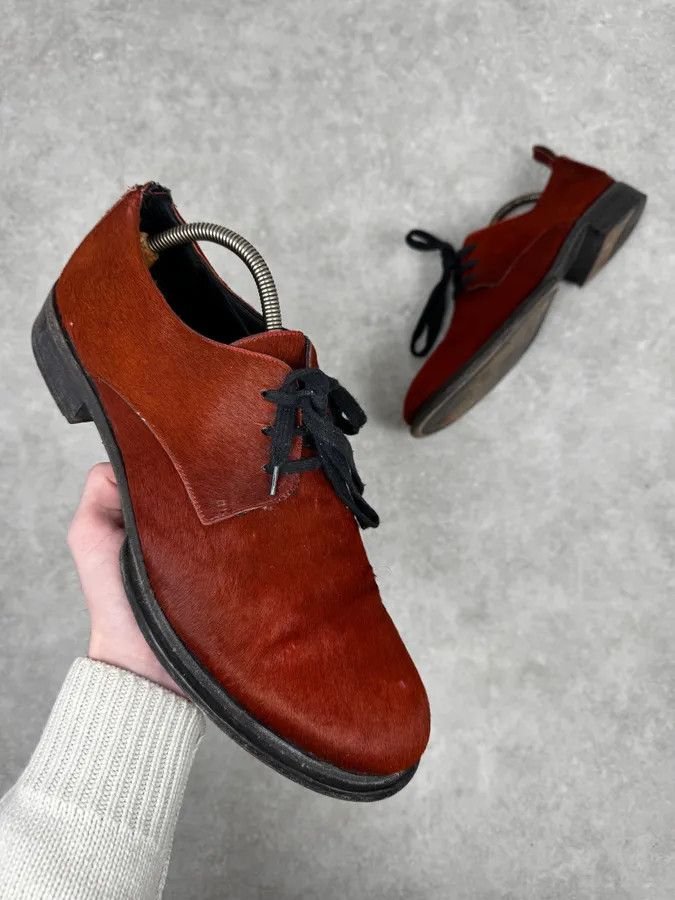 Ann Demeulemeester Ann Demeulemeester Red Pony Hair Leather Boots Size US 11 / EU 44 - 1 Thumbnail