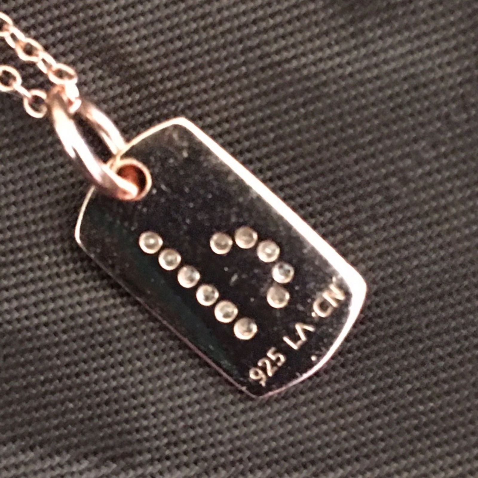 Jewelry LA Gem sterling “d” monogram dog tag necklace Size ONE SIZE - 7 Thumbnail