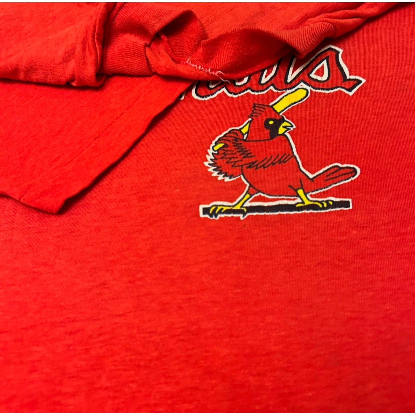 MLB VINTAGE St Louis Cardinals Logo VTG Shirt Mens Large Baseball MLB Red 80s 90s Shirt Logo MLB Men Size US L / EU 52-54 / 3 - 2 Thumbnail