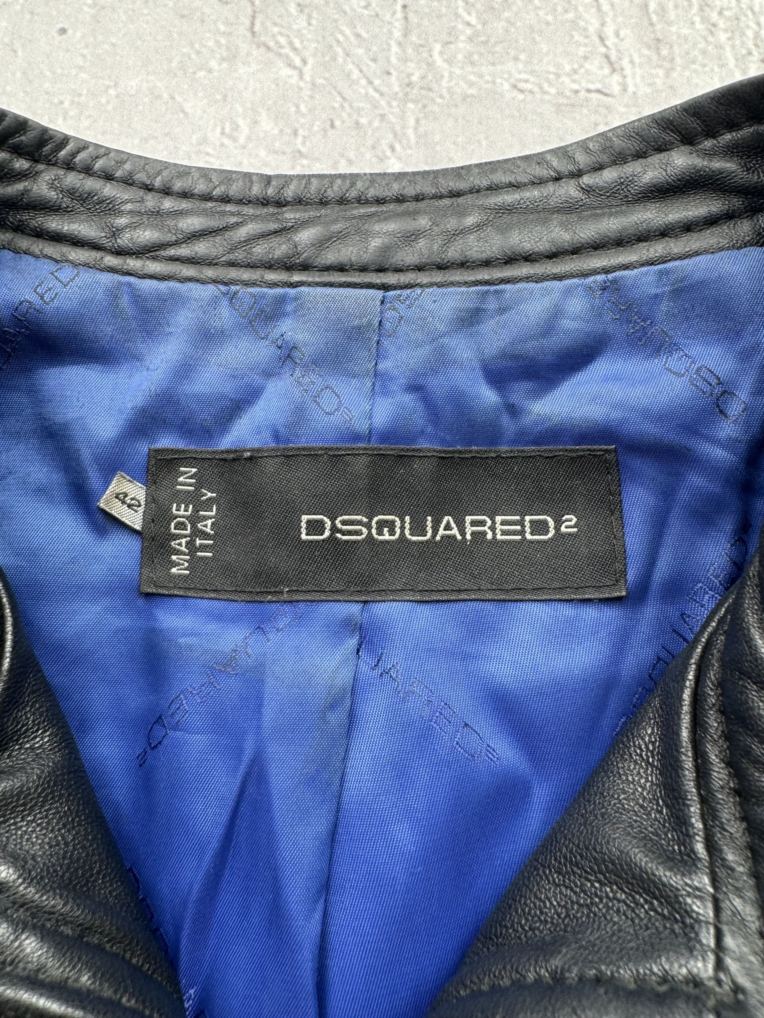 Dsquared2 × Genuine Leather × Vintage Dsquared2 Multi Zipped Lamb Leather Bomber Jacket Size M / US 6-8 / IT 42-44 - 6 Thumbnail