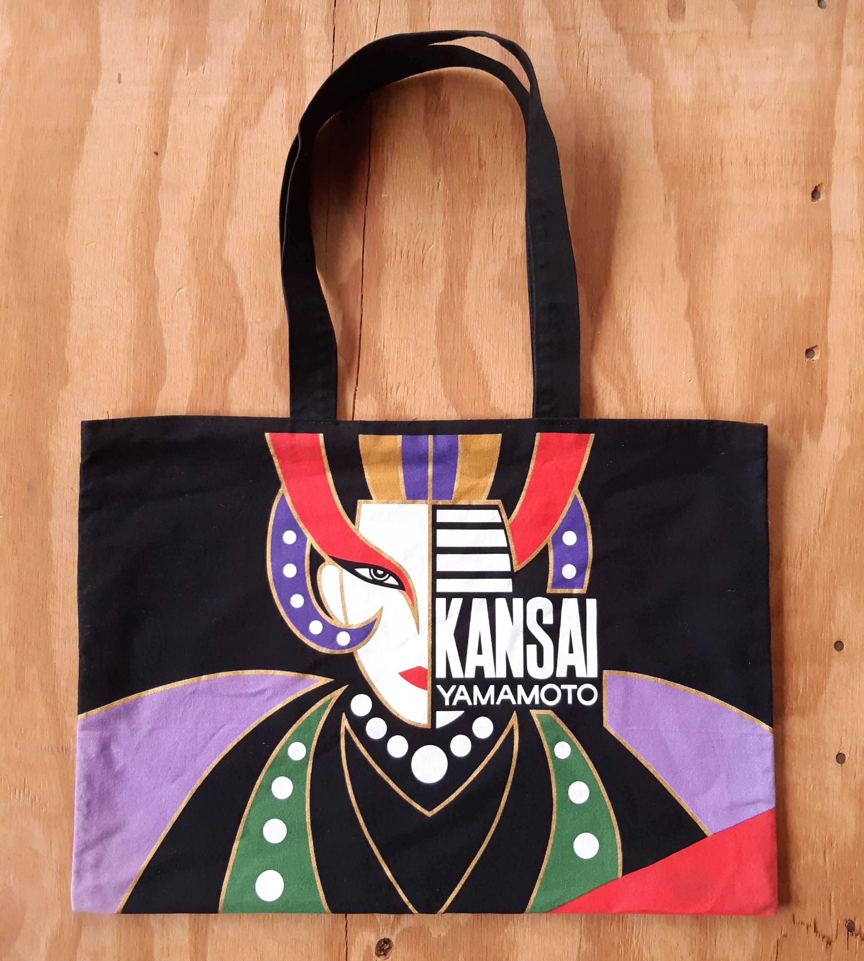 Vintage Kansai Yamamoto Printed Tote Bag