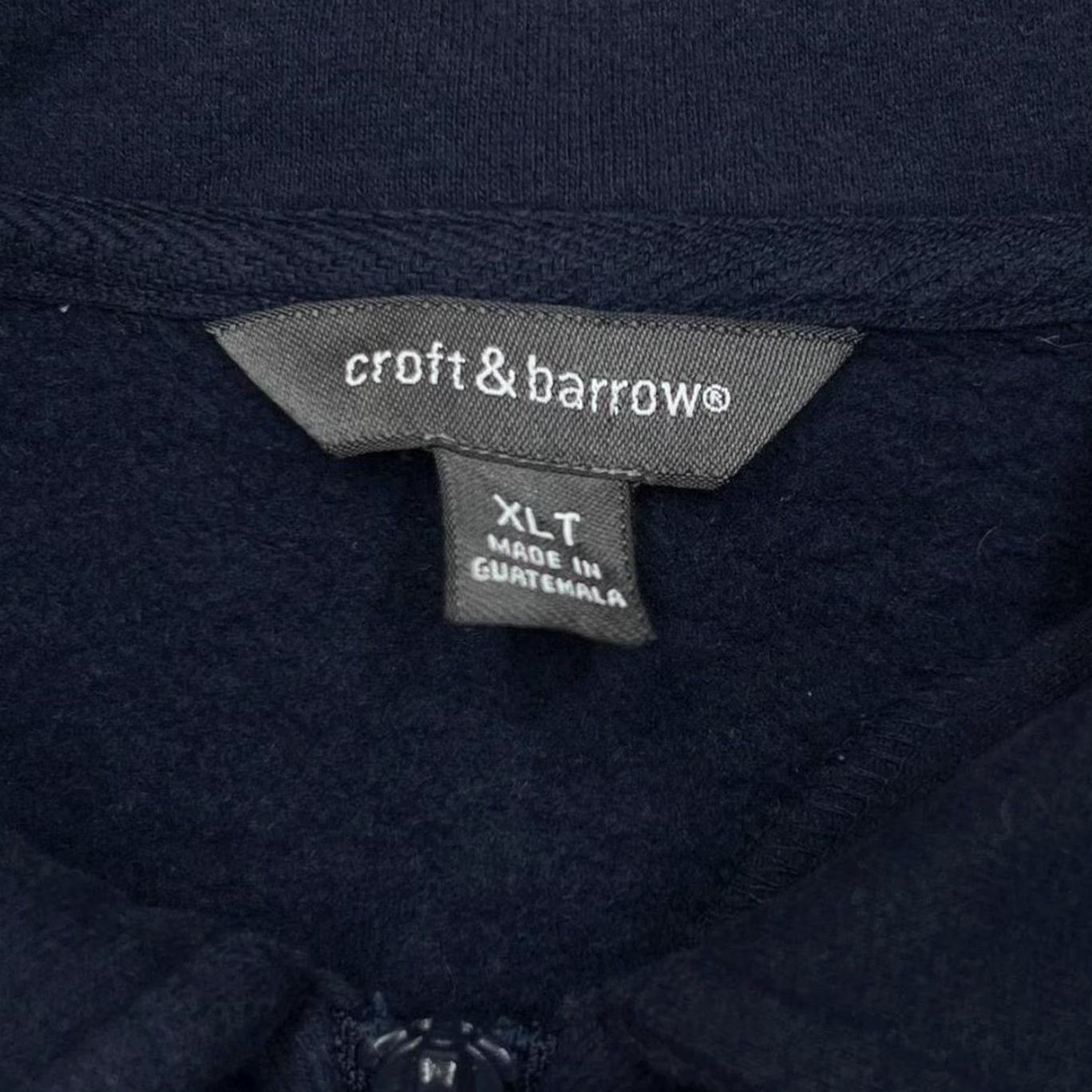 Croft & Barrow Croft & Barrow Basic Navy Blue 1/4 Zip Pullover Collared Sweatshirt XL Tall Mens Shirt Size US XL / EU 56 / 4 - 2 Thumbnail
