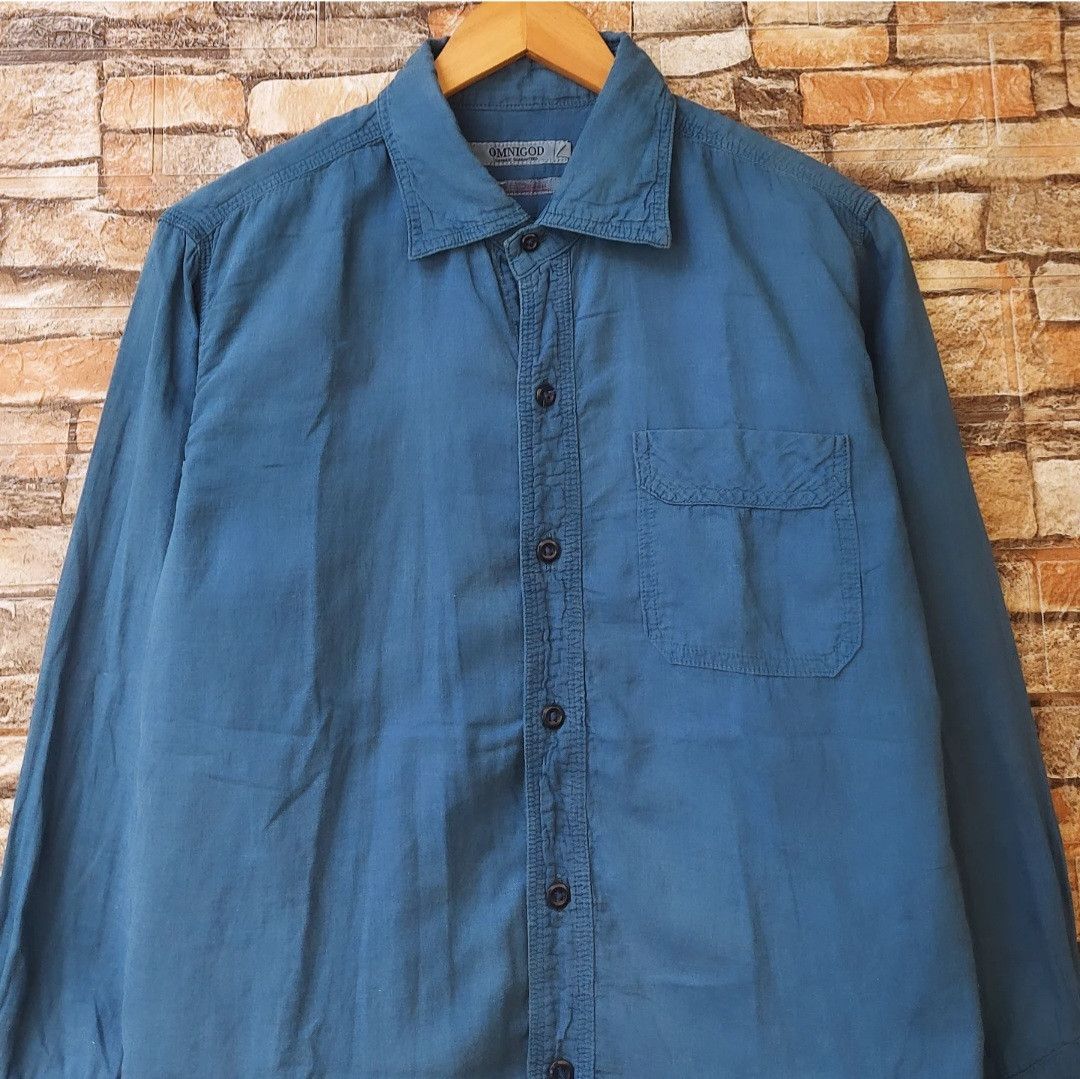 Japanese Brand OMNIGOD Long Sleeve Button Shirt Size US M / EU 48-50 / 2 - 2 Thumbnail